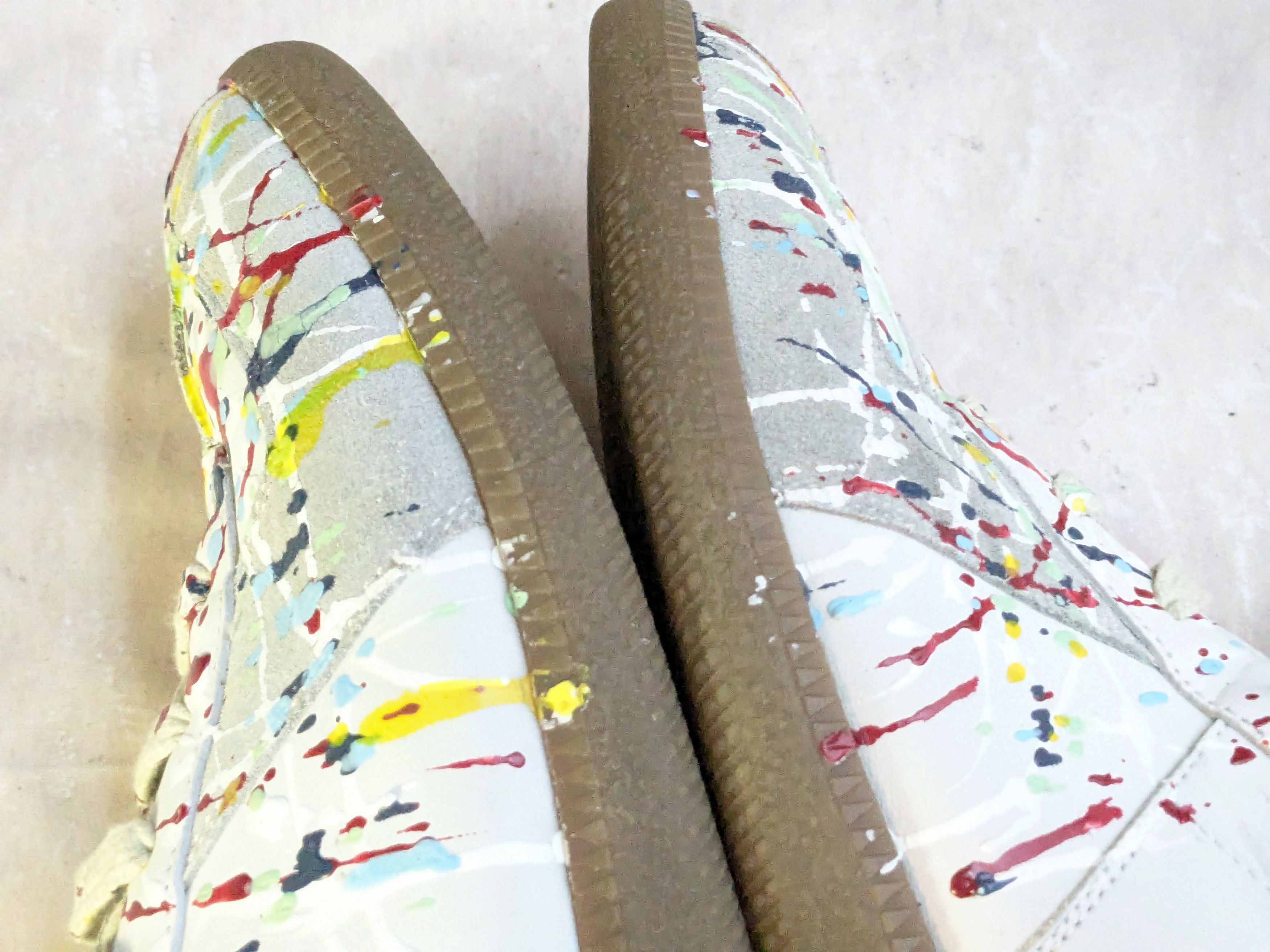 Maison Margiela Maison Martin Margiela White Replica Splatter Shoe Size US 12 / EU 45 - 10 Thumbnail