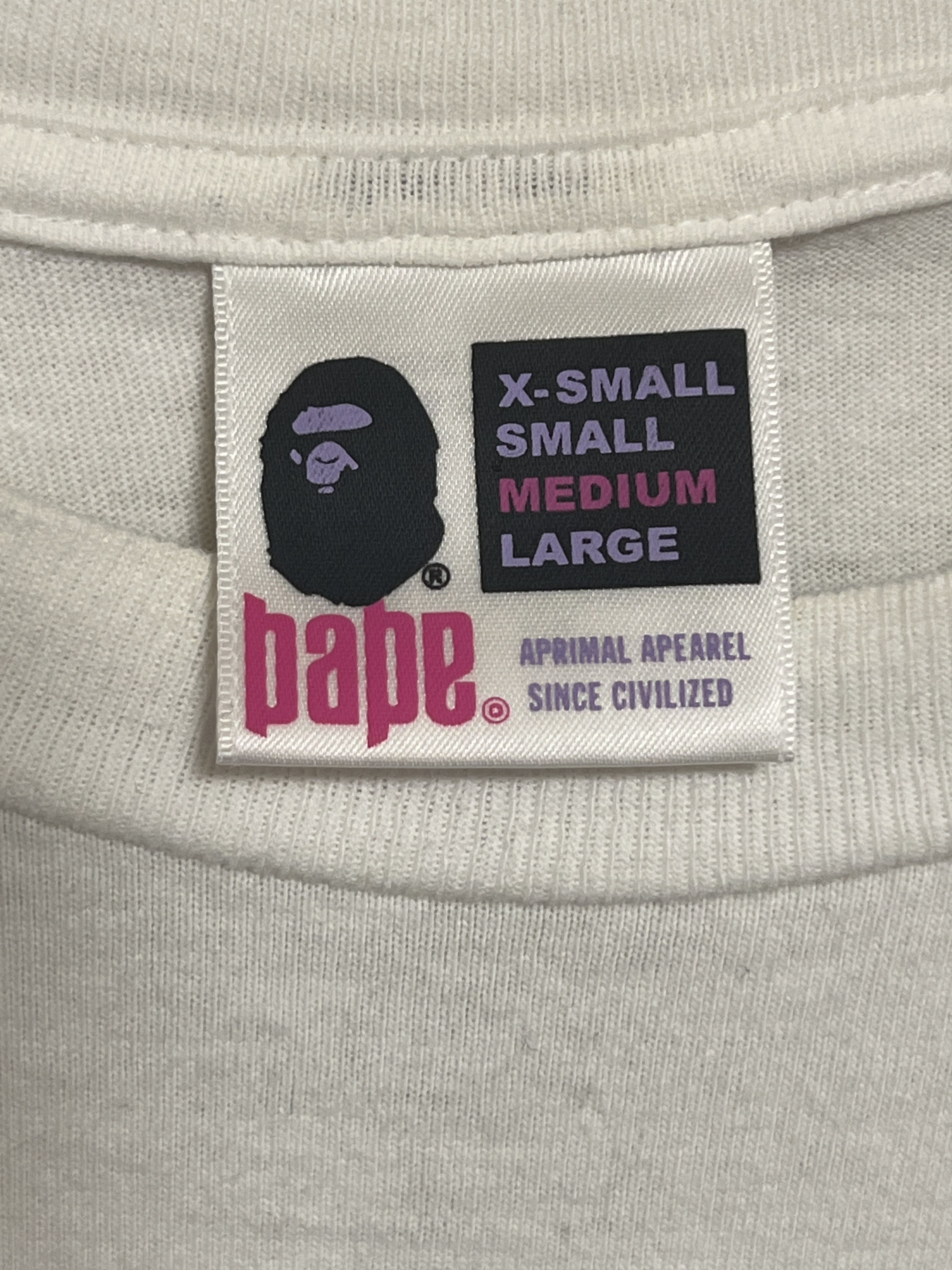 Bape OG BAPE Tee A Bathing Ape Busy Works Bank ASNKA White Medium Size US M / EU 48-50 / 2 - 3 Thumbnail