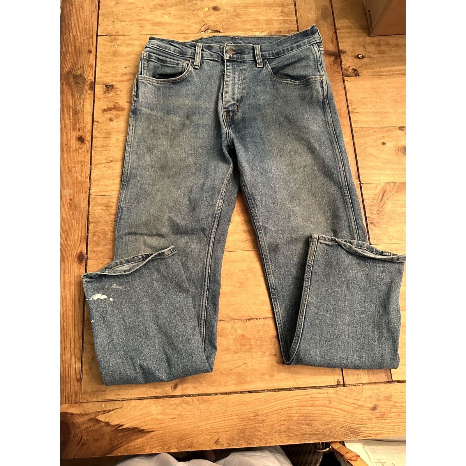 Levi's Levi's Jeans Mens 31x30 Regular Taper Blue Denim Dark Wash Workwear Fit Size US 31 - 6 Thumbnail