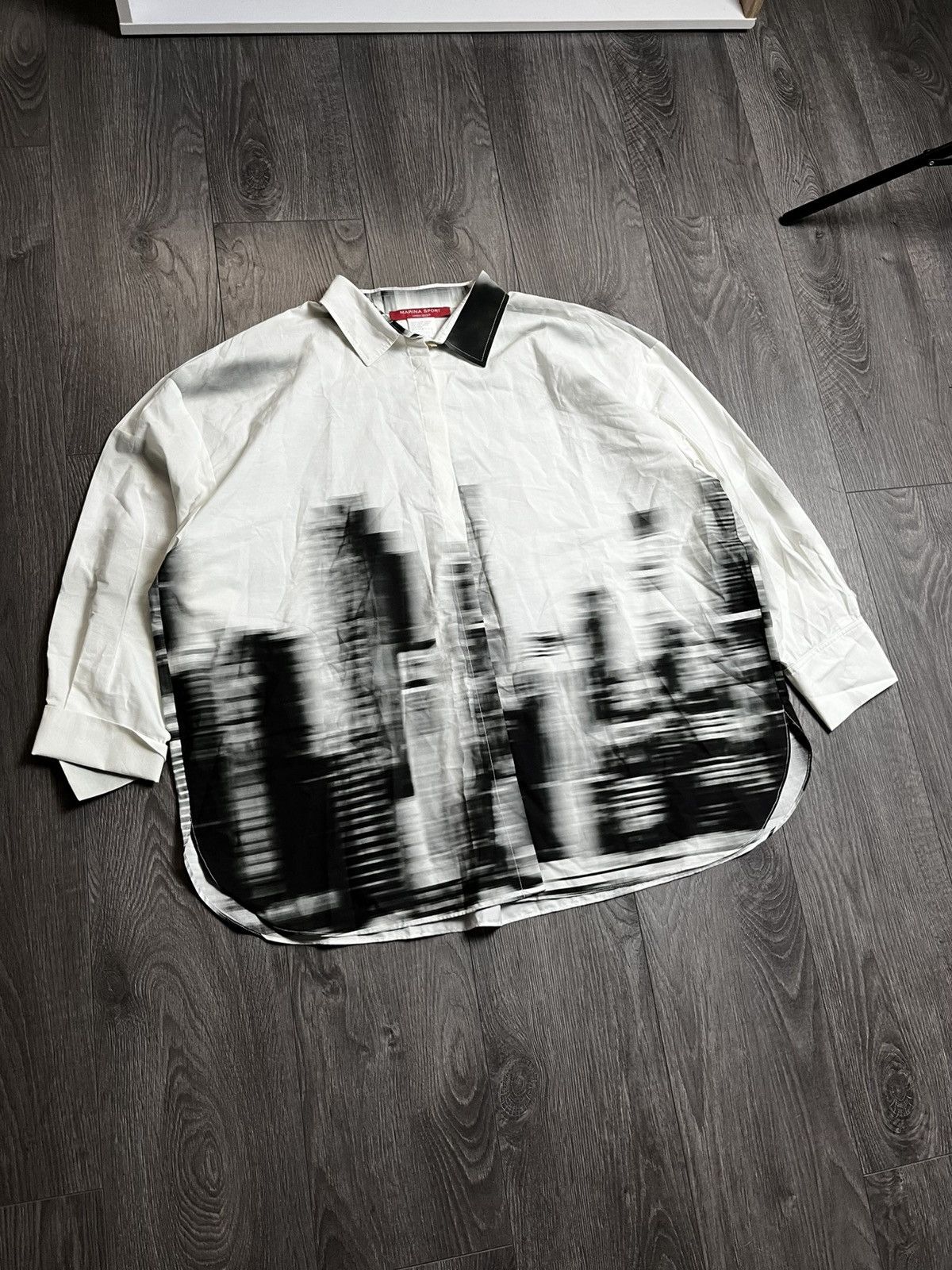 Marina Rinaldi MARINA RINALDI Marina Sport CityGraphic Oversized Blouse Size XL / US 12-14 / IT 48-50 - 1 Thumbnail
