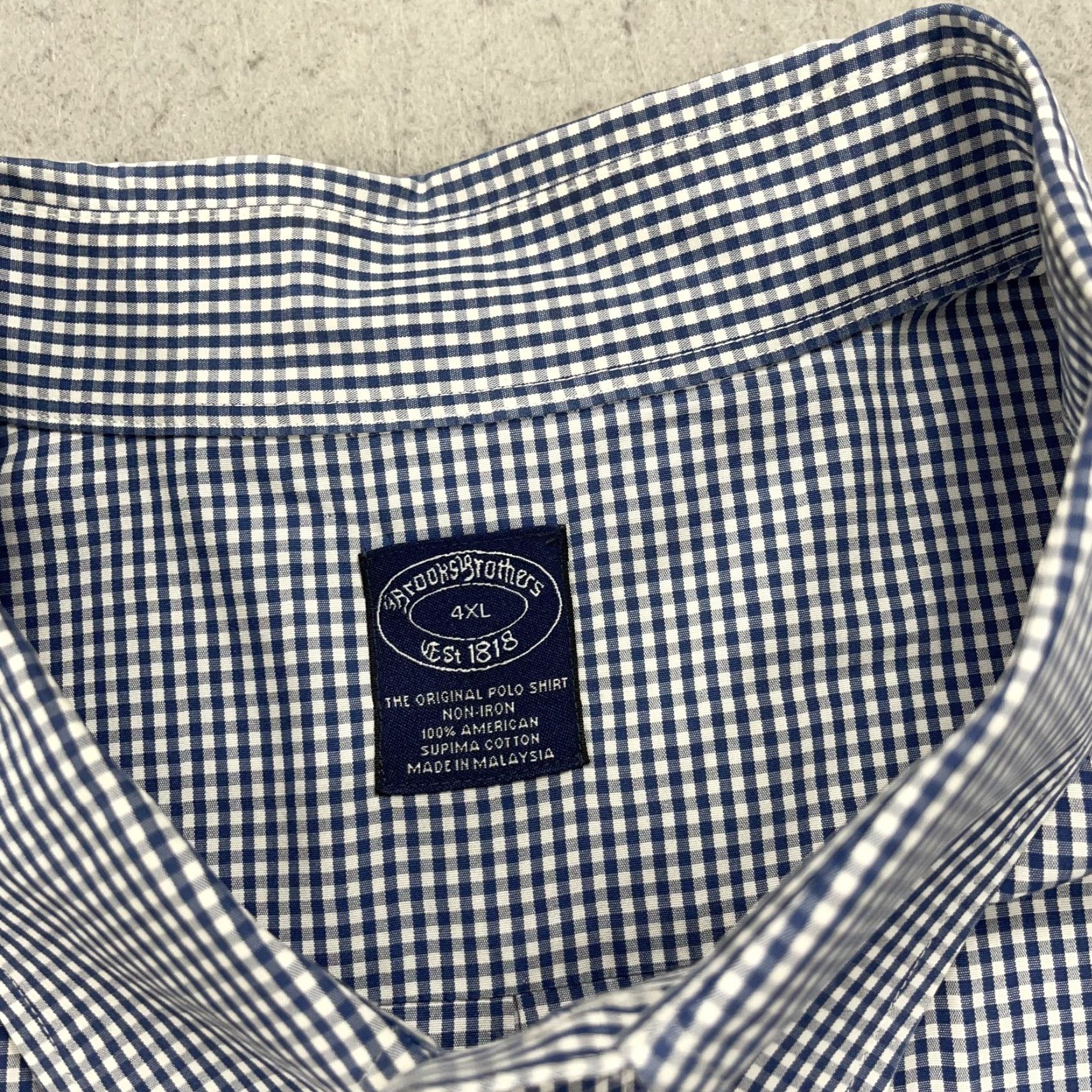Brooks Brothers Brooks Brothers Shirt Mens 4XL 100% Cotton Blue Check Long Sleeve Button-Up Casual Size US XXL / EU 58 / 5 - 4 Thumbnail