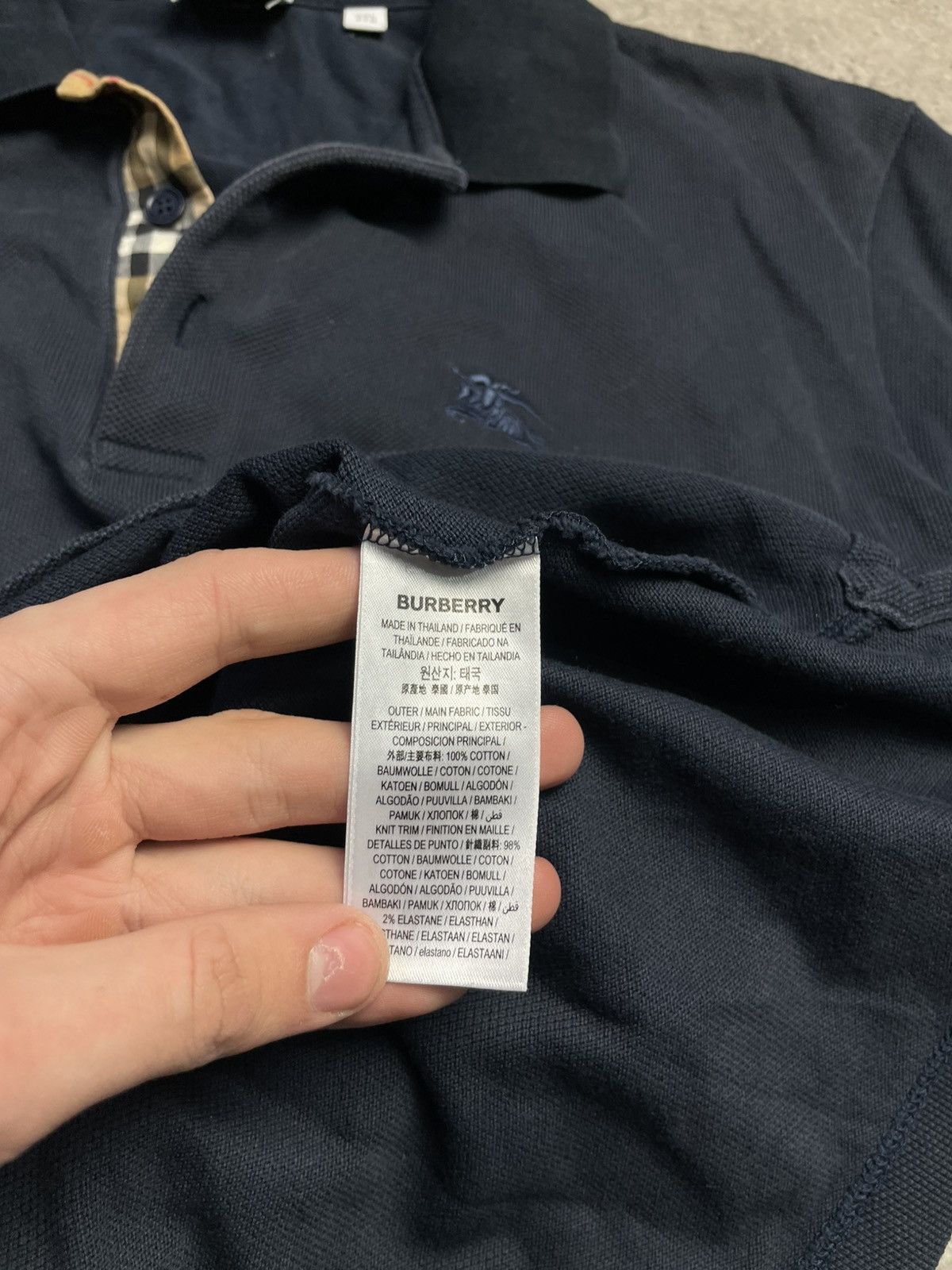 Burberry Navy Burberry Polo Shirt size XXL Size US XXL / EU 58 / 5 - 10 Thumbnail