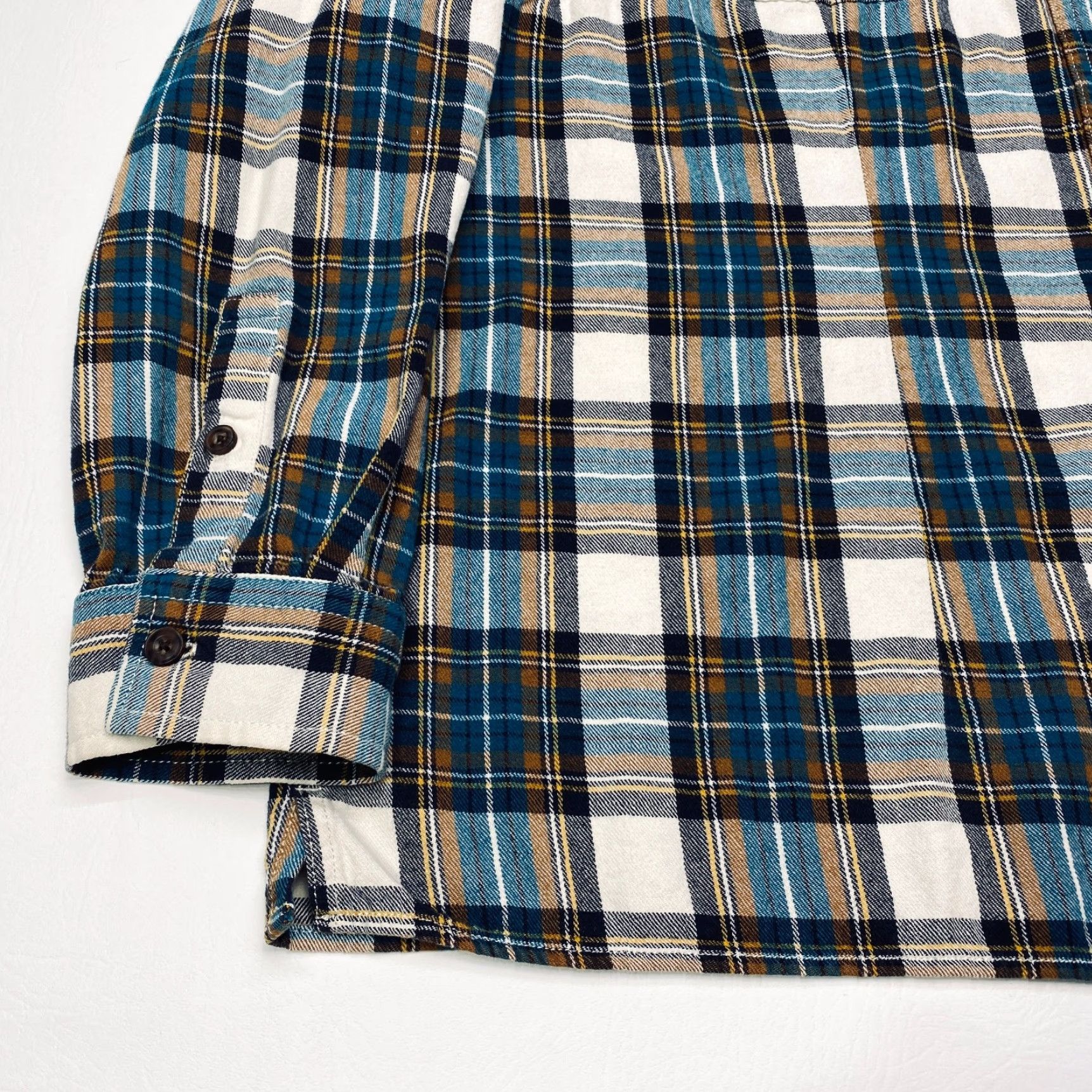 CO Duluth Trading Co Flannel Shirt Mens 2XL Blue Plaid Long Sleeve Button Up 7584 Size US XXL / EU 58 / 5 - 3 Thumbnail