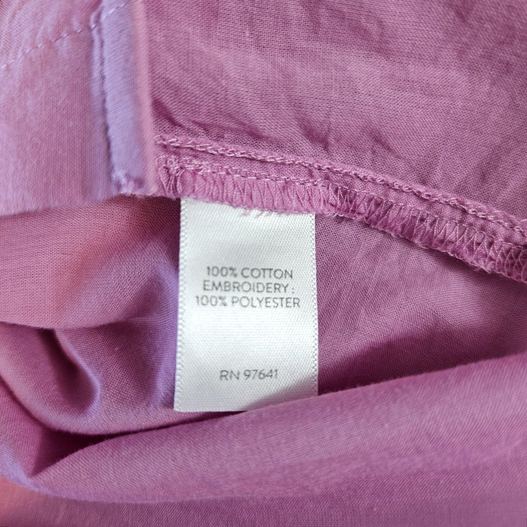 J. Jill J. Jill Button-Up Top Womens Embroidered Cotton Long Sleeve Pink Blue Sz M Size M / US 6-8 / IT 42-44 - 4 Thumbnail