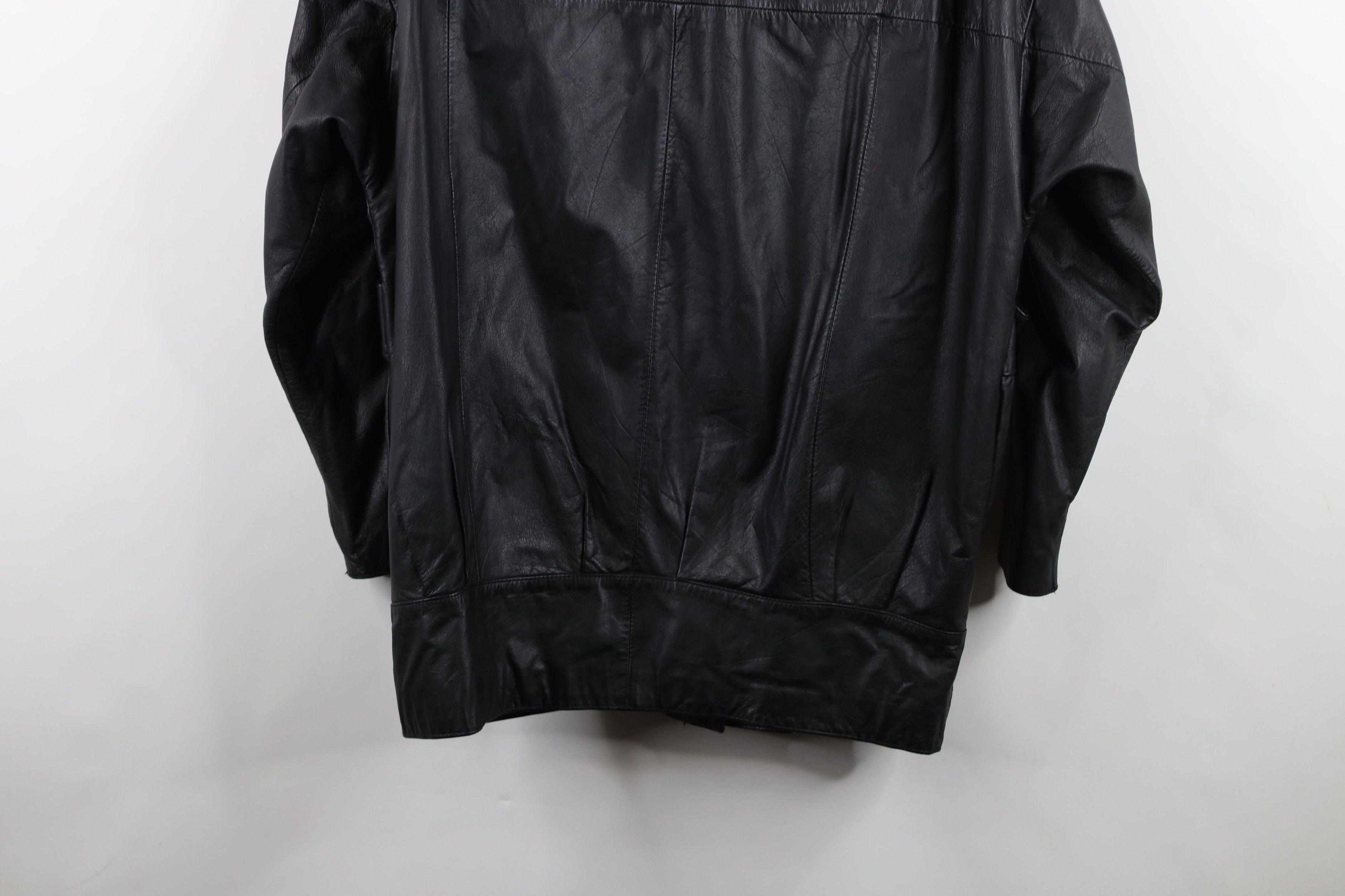 Vintage Vintage 90s Streetwear Pelle Leather Full Zip Jacket Size XXL / US 16-18 / IT 52-54 - 16 Thumbnail