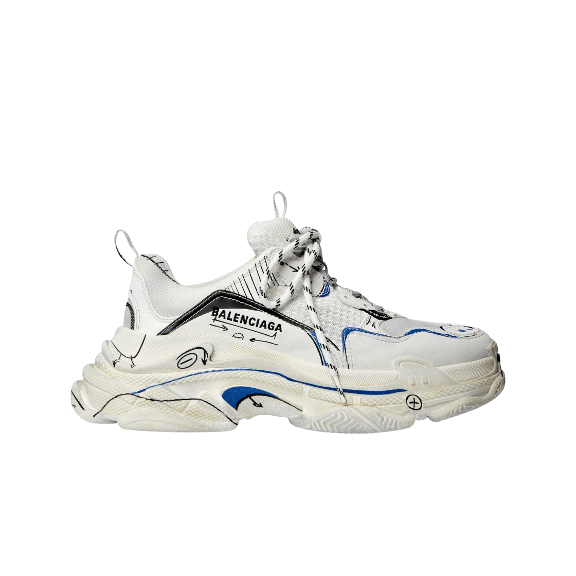 Balenciaga o1bcso1str1224 Triple S Sketch Sneakers in Multicolor Size US 10 / IT 40 - 1 Thumbnail