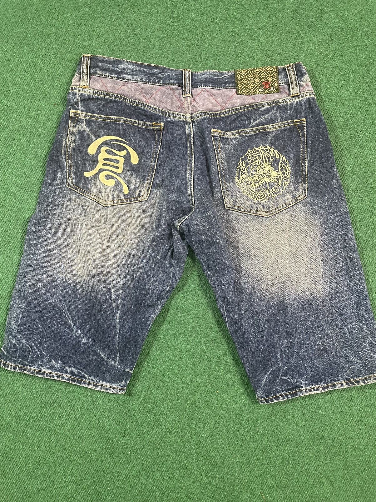 Eternal Vintage Eternal Dragon Embroidered Short Jeans Size US 34 / EU 50 - 6 Thumbnail