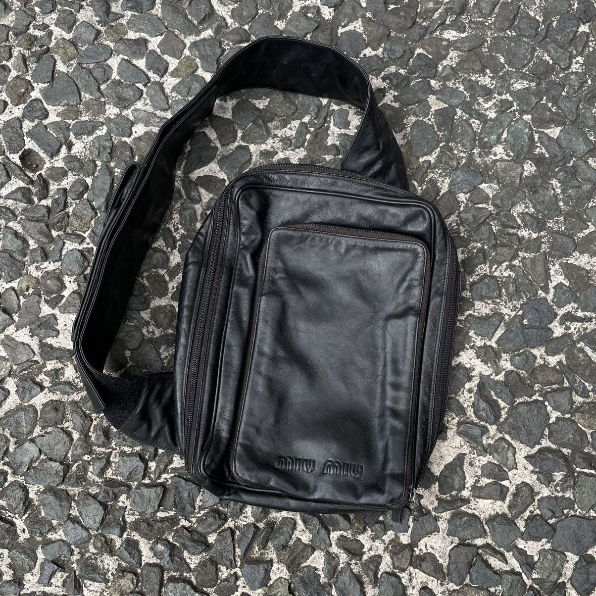 Miu Miu Miu miu FW99 Black leather crossbody bag Size ONE SIZE - 4 Thumbnail