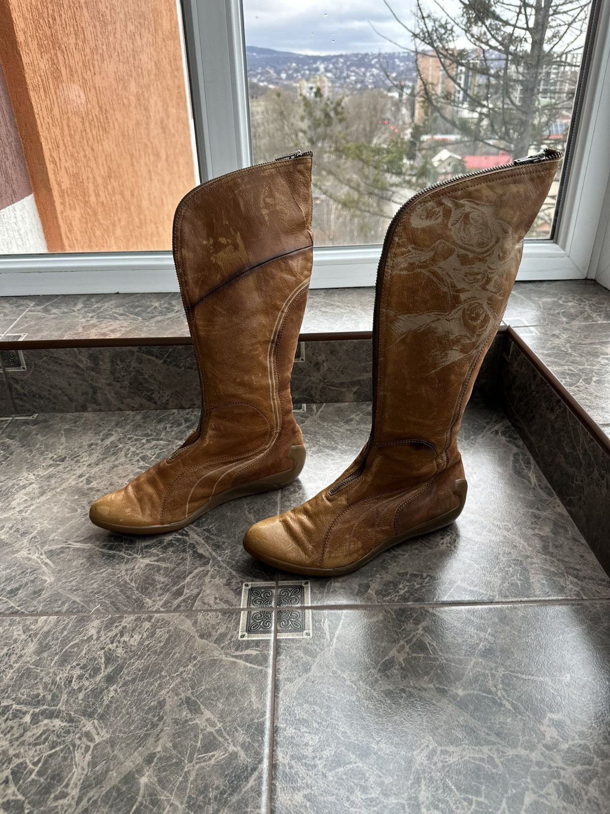 Alexander McQueen × Puma Vintage Puma x Alexander McQueen Leather Knee High Boots Size US 6.5 / IT 36.5 - 10 Thumbnail