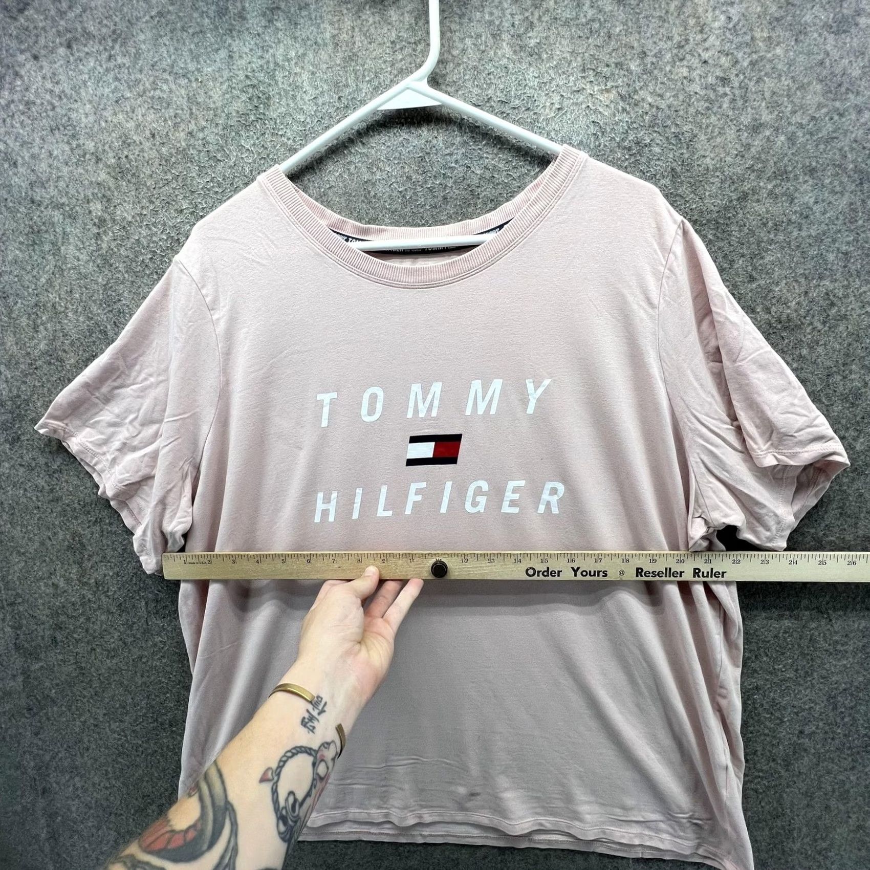Tommy Hilfiger Tommy Hilfiger Shirt Womens 2X Pink Sport Logo Crew Neck Short Sleeve Jersey Top Size XXL / US 16-18 / IT 52-54 - 5 Thumbnail