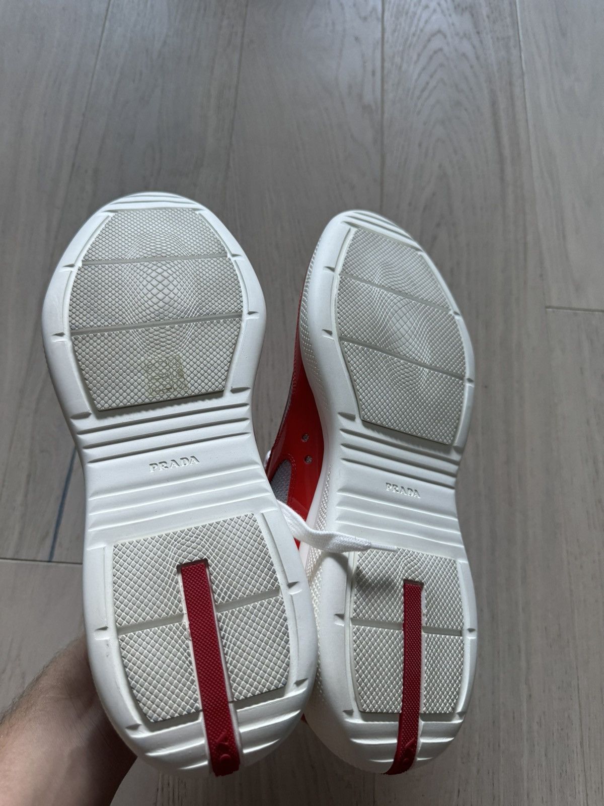Prada Prada America's Cup leather-trimmed sneakers Size US 11 / EU 44 - 4 Thumbnail