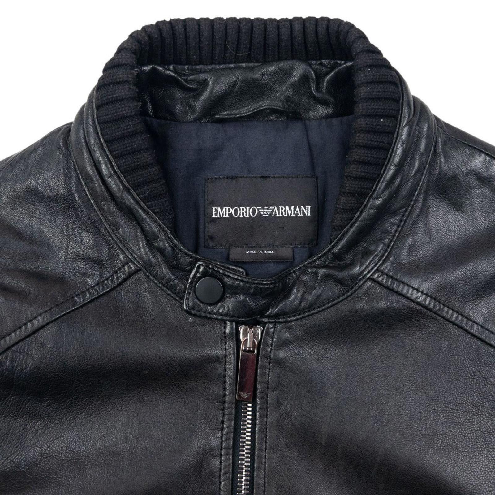 Emporio Armani Vintage Emporio Armani Leather Jacket Size S Size US S / EU 44-46 / 1 - 3 Thumbnail