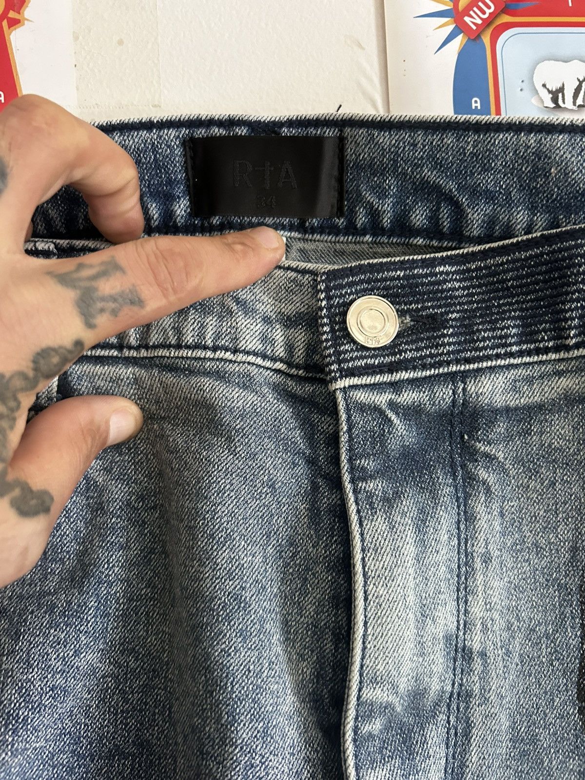 Rta Rta vintage style graffiti denim luxury designer jeans Size US 34 / EU 50 - 6 Thumbnail