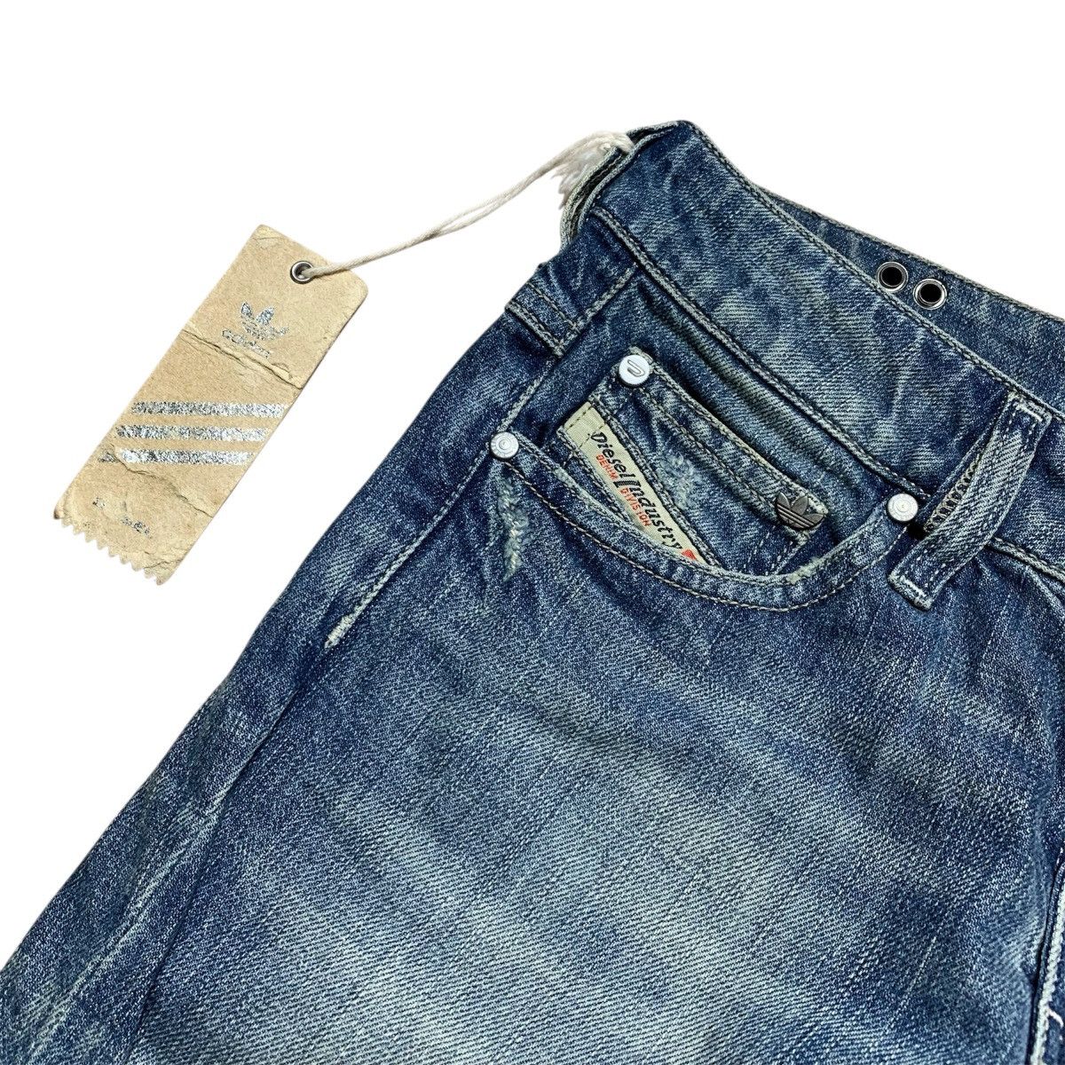 Diesel Diesel Adidas Distressed Faded Jeans Size US 26 / EU 42 - 9 Thumbnail