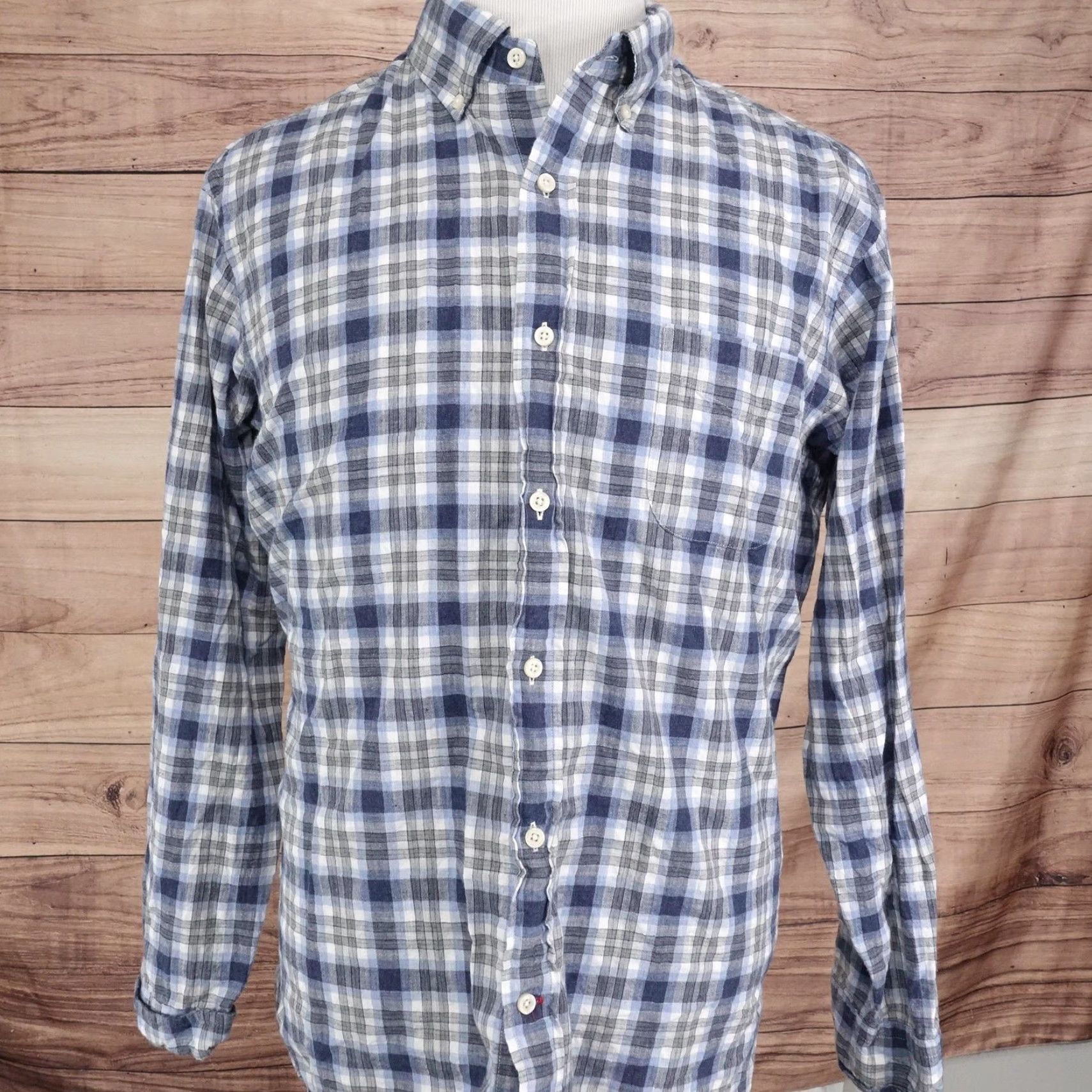 Cremieux Cremieux Shirt Mens XL Blue Plaid Long Sleeve Button-Down Casual Size US XL / EU 56 / 4 - 3 Thumbnail