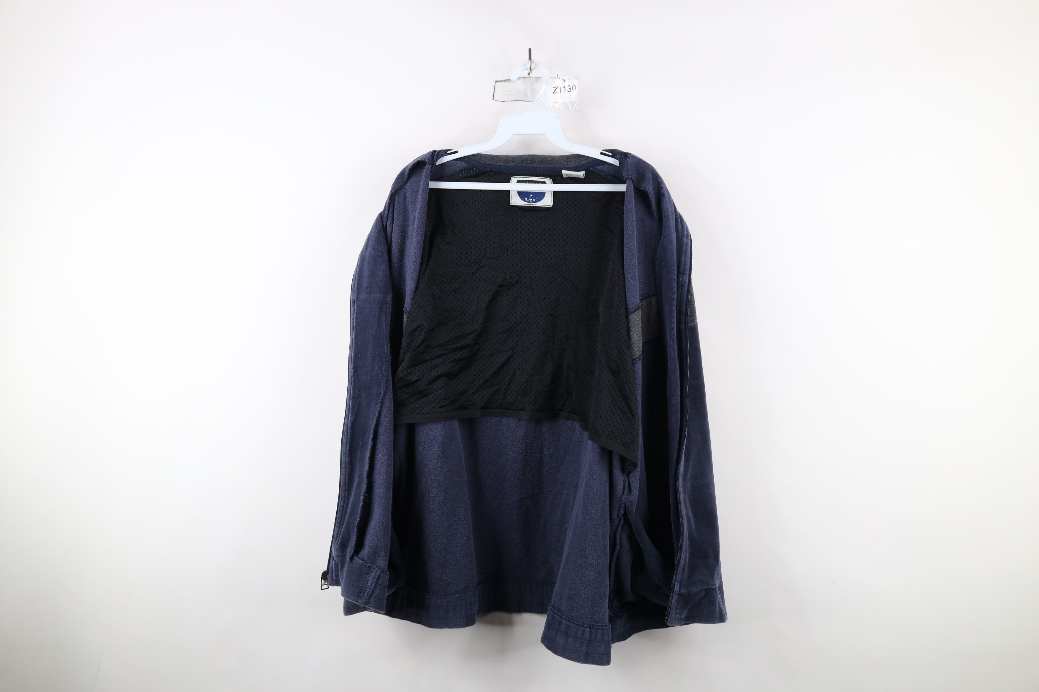 Vintage Vintage 90s Streetwear Block Velour Warm Up Track Jacket Size US L / EU 52-54 / 3 - 9 Thumbnail
