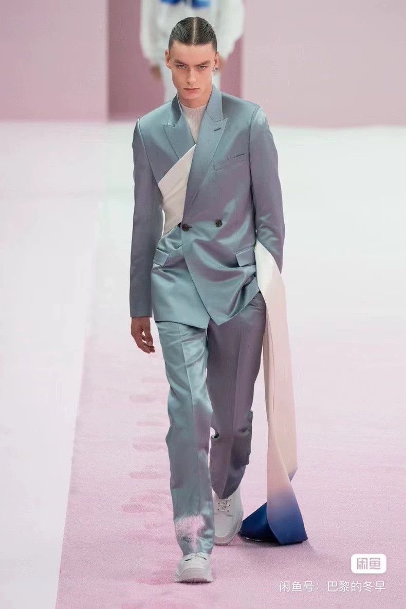 Dior Dior Haze blue metallic suit Size 46R - 4 Thumbnail