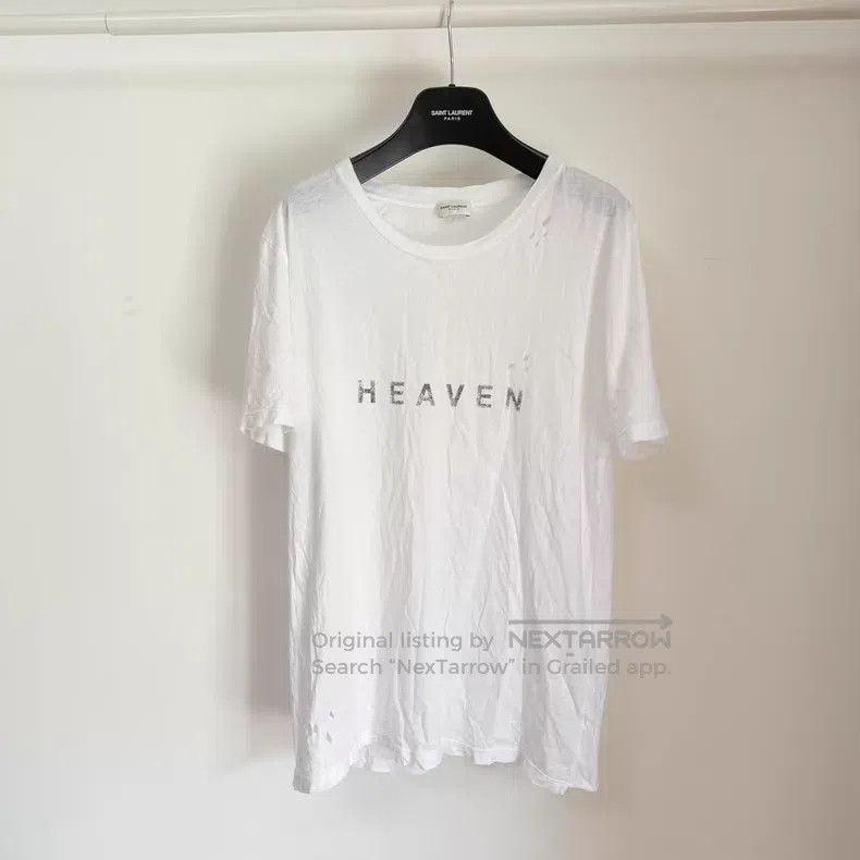 Saint Laurent Paris Saint Laurent Paris Distressed Short Sleeve i Size US M / EU 48-50 / 2 - 1 Thumbnail