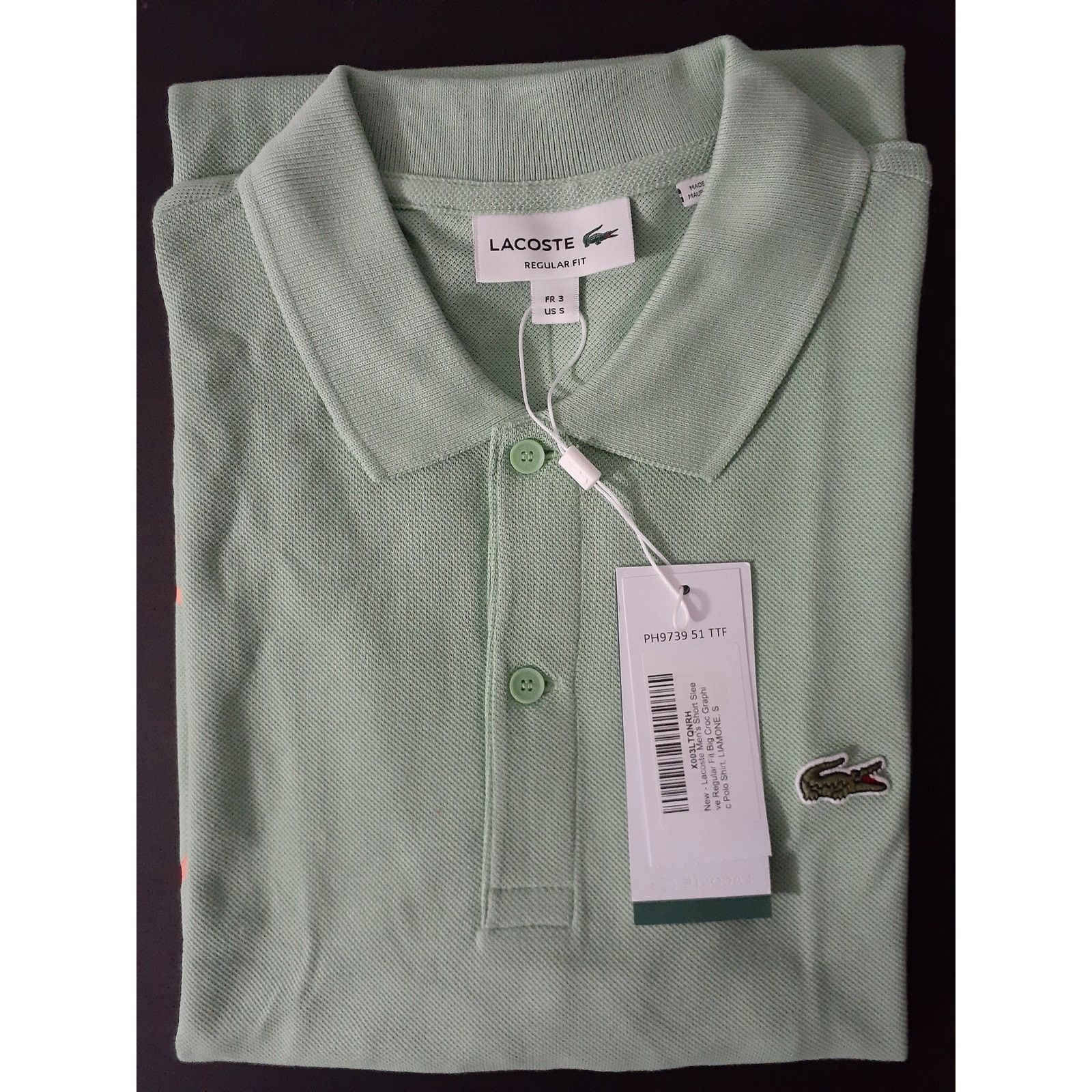 Lacoste Lacoste Men's Regular Fit Big Croc Graphic Polo Shirt S Size US S / EU 44-46 / 1 - 2 Thumbnail