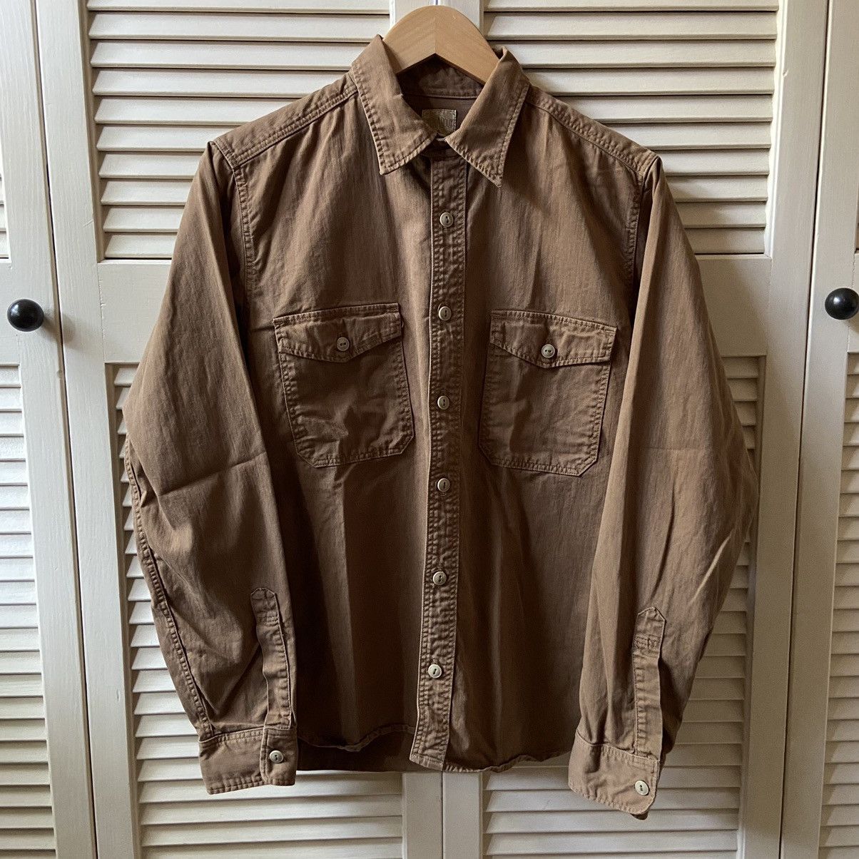Runabout Goods Runabout Goods Cotton Twill LS Work Guide Shirt Walnut Brown Size US S / EU 44-46 / 1 - 1 Thumbnail