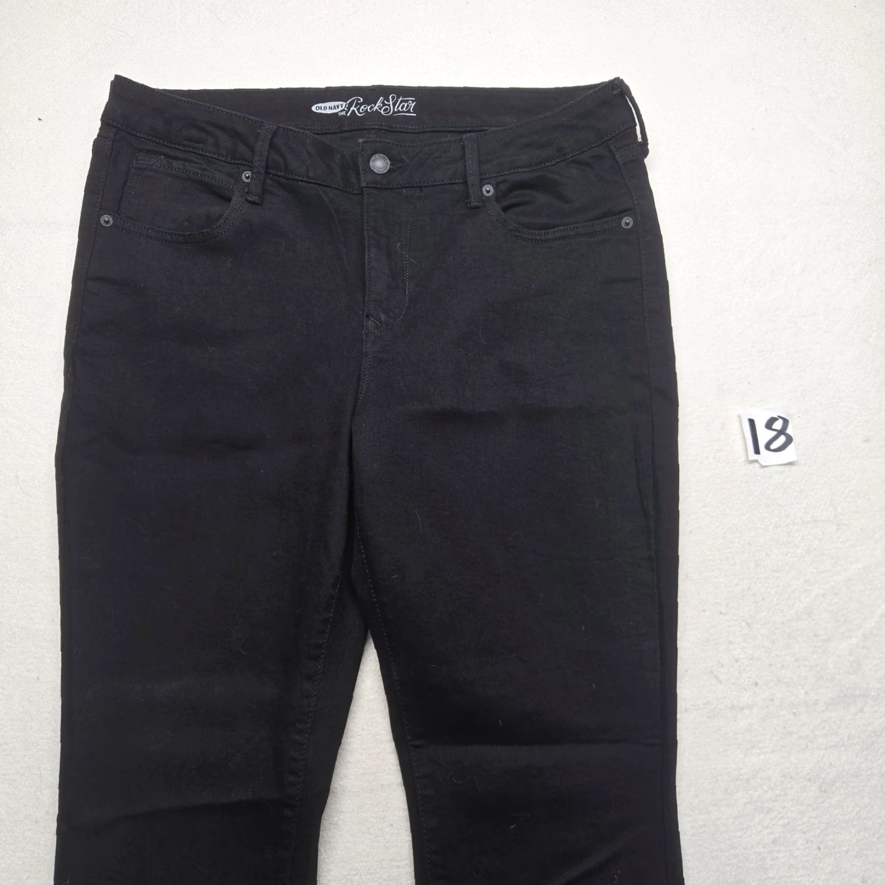 Old Navy VINTAGE Old Navy Rock Star Jeans Straight Fit Adult Women's Size 14 Black Denim Casual Pants Size 36" / US 14 / IT 50 - 2 Thumbnail