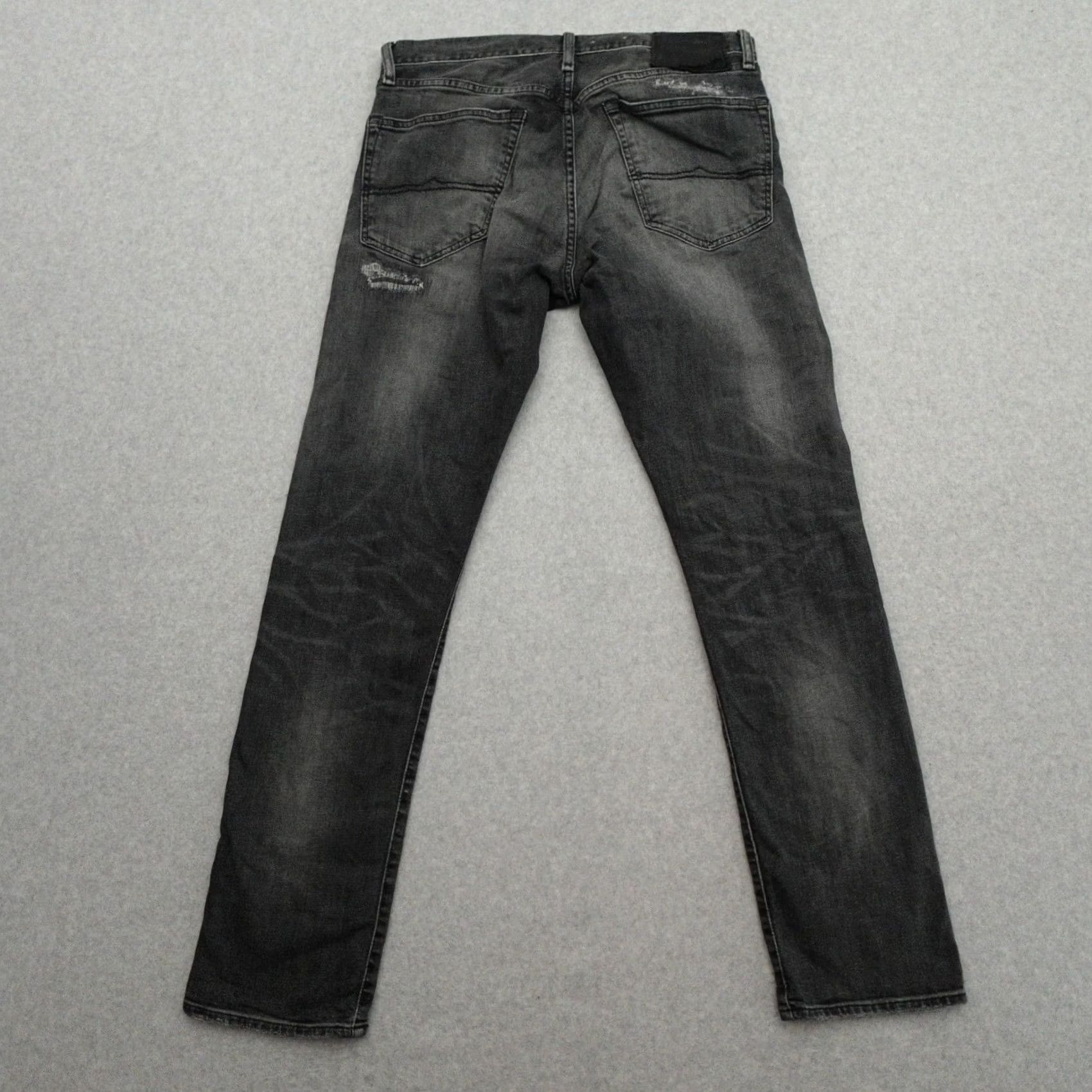 Vintage Denim & Supply Ralph Lauren Jeans Mens 32x31 Distressed Black Patchwork Straight Jeans Size US 32 / EU 48 - 2 Thumbnail