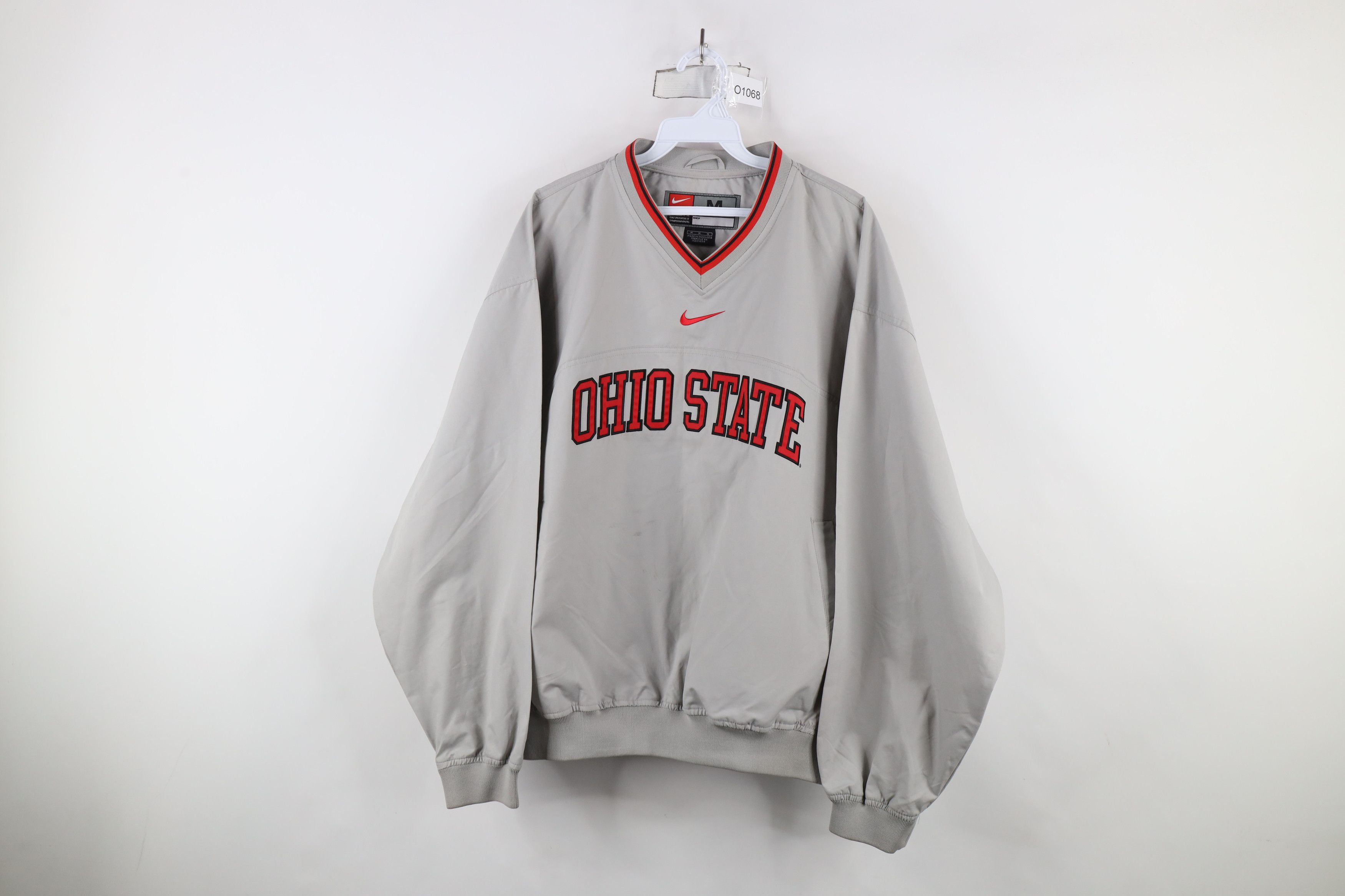 Nike × Vintage Vintage Nike Center Swoosh Ohio State University Jacket Gray Size US M / EU 48-50 / 2 - 1 Thumbnail