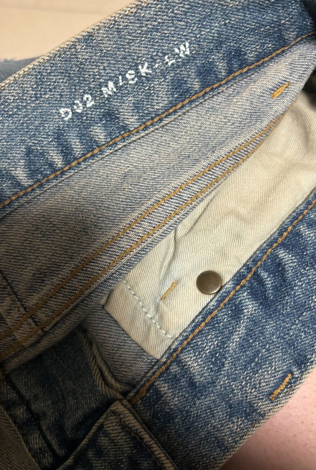 Saint Laurent Paris Saint Laurent SLP 2015FW Light Blue Heavy Destroyed Jeans Size US 31 - 6 Thumbnail
