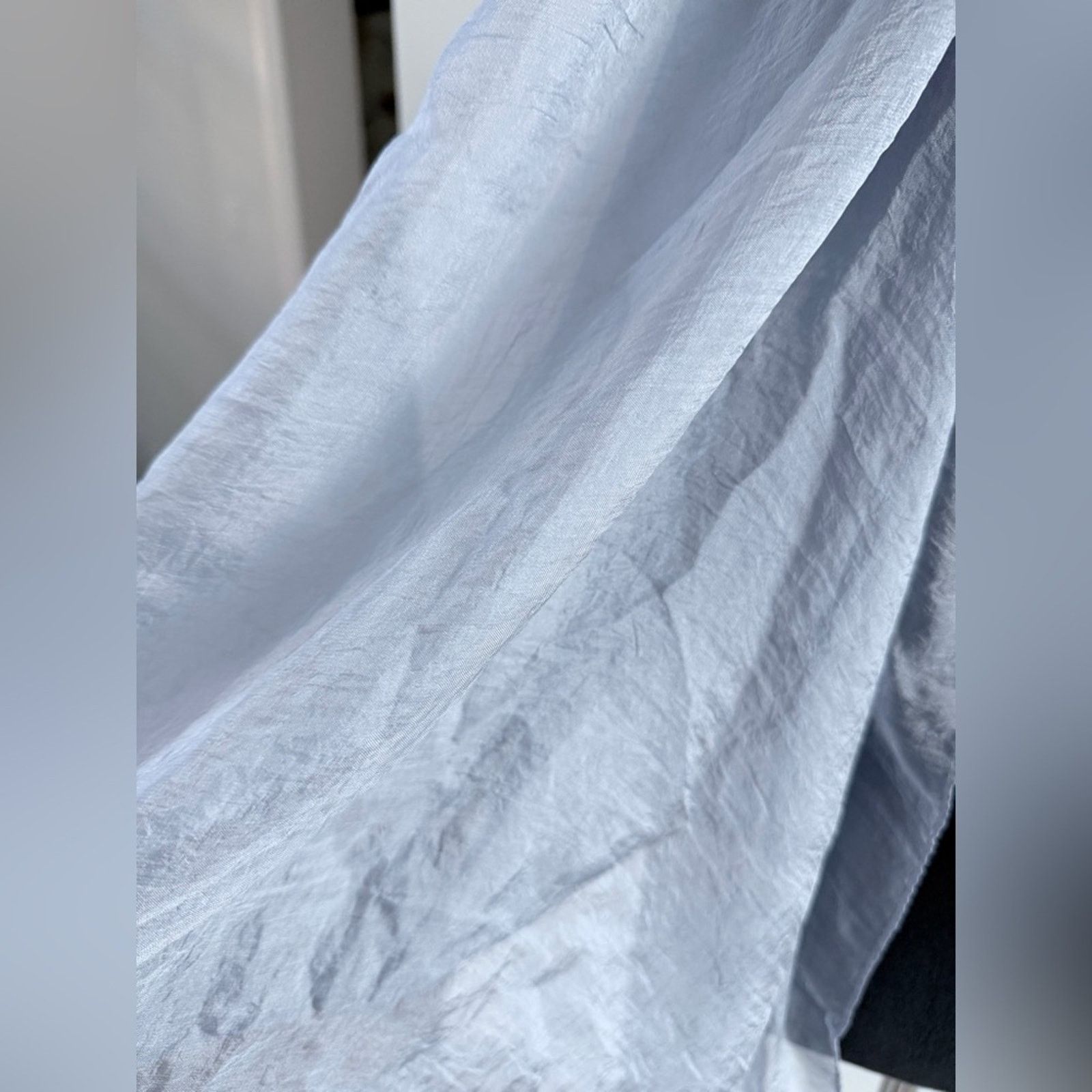 Other Light Blue Gray Sheer Y2K Boho Vintage Scarf 55*55 Size ONE SIZE - 3 Thumbnail