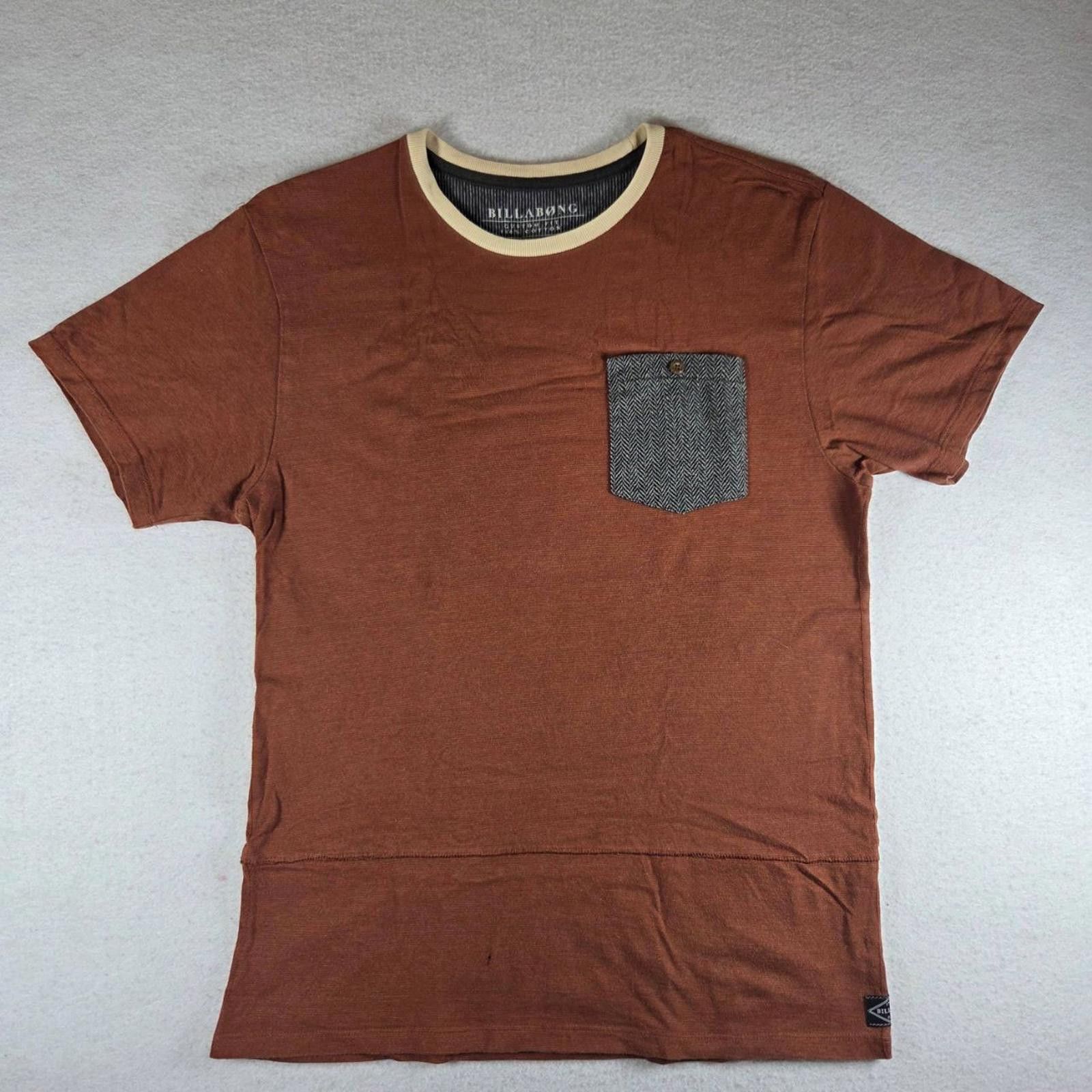 Billabong VTG BILLABONG TShirt Mens Medium Rust Custom Fit 100% Cotton Size US M / EU 48-50 / 2 - 1 Thumbnail