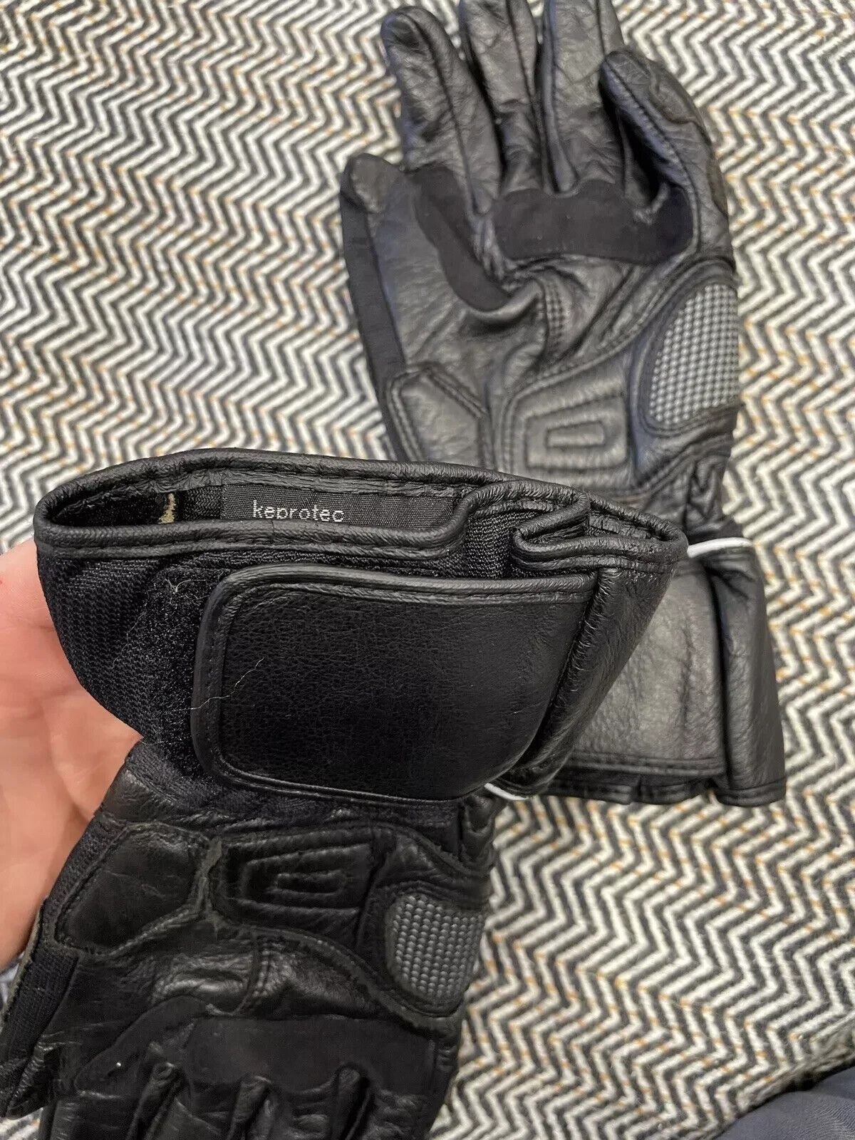 Vintage Cafe Racer Leather SCHOELLER Keprotec Moto Gloves XXS Size ONE SIZE - 7 Thumbnail
