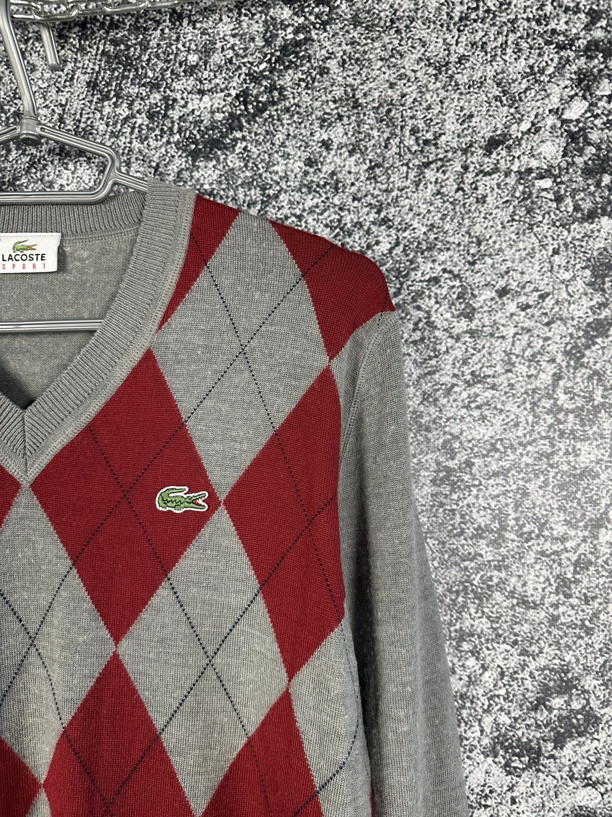 Lacoste Men’s Lacoste Sport V-Neck Wool Sweater Pullover Size 5 Size US L / EU 52-54 / 3 - 4 Thumbnail