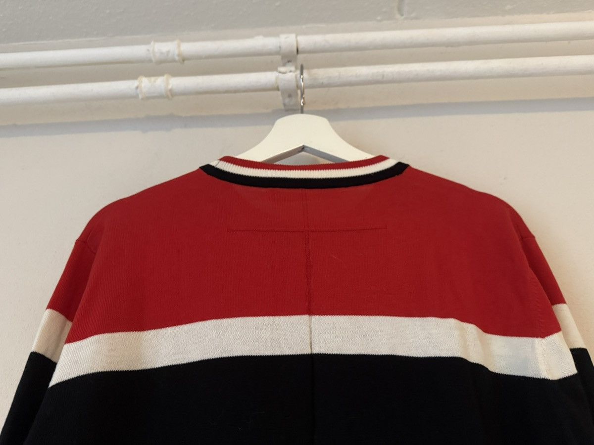 Givenchy Givenchy Red/Black Striped Cotton Sweater Size US L / EU 52-54 / 3 - 8 Thumbnail