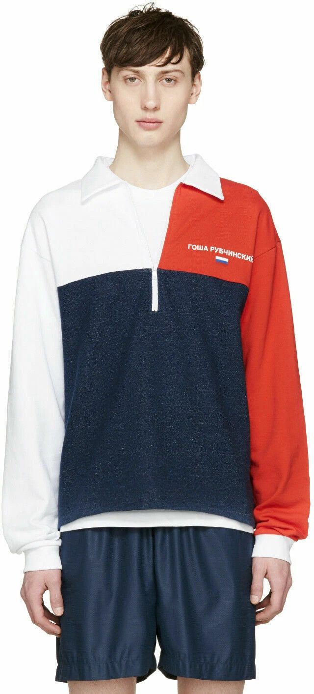 Gosha Rubchinskiy Gosha Rubchinskiy Polo HALF Zip Logo SS16 Sweatshirt Size US S / EU 44-46 / 1 - 5 Thumbnail