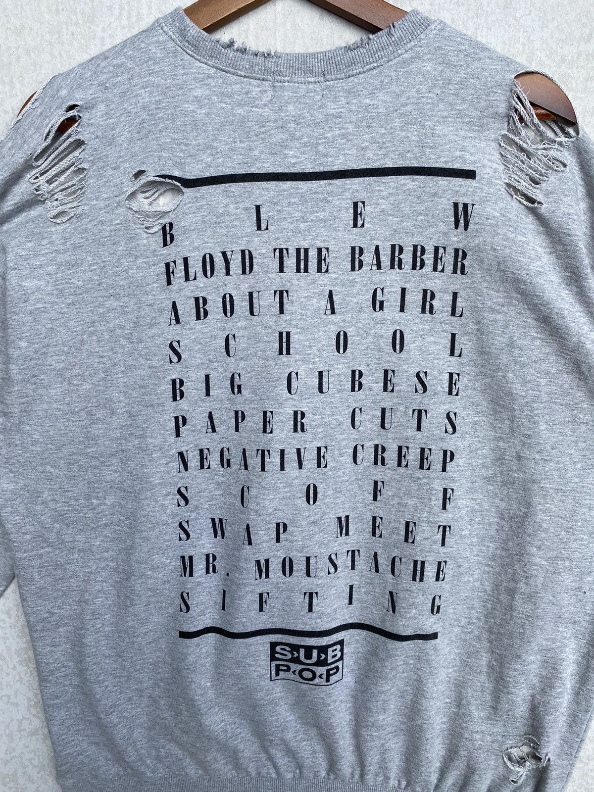 Band Tees × Nirvana Thrashed Nirvana Bleach Distressed Sweatshirt Size US L / EU 52-54 / 3 - 10 Thumbnail