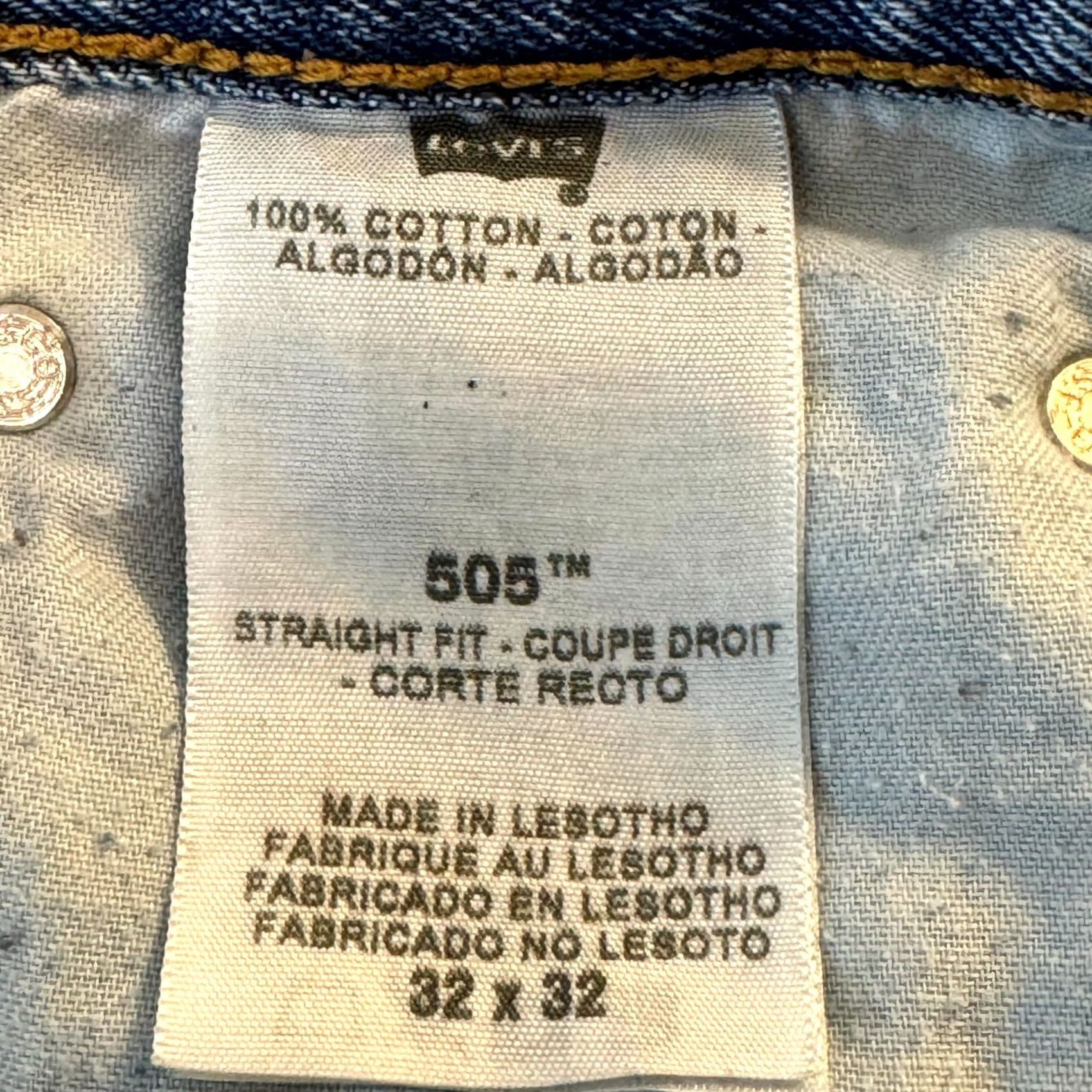 Levi's Levi’s 505 Men’s Jeans 32x32 Blue Denim Regular Fit Straight Leg Vintage: No Size US 32 / EU 48 - 4 Thumbnail