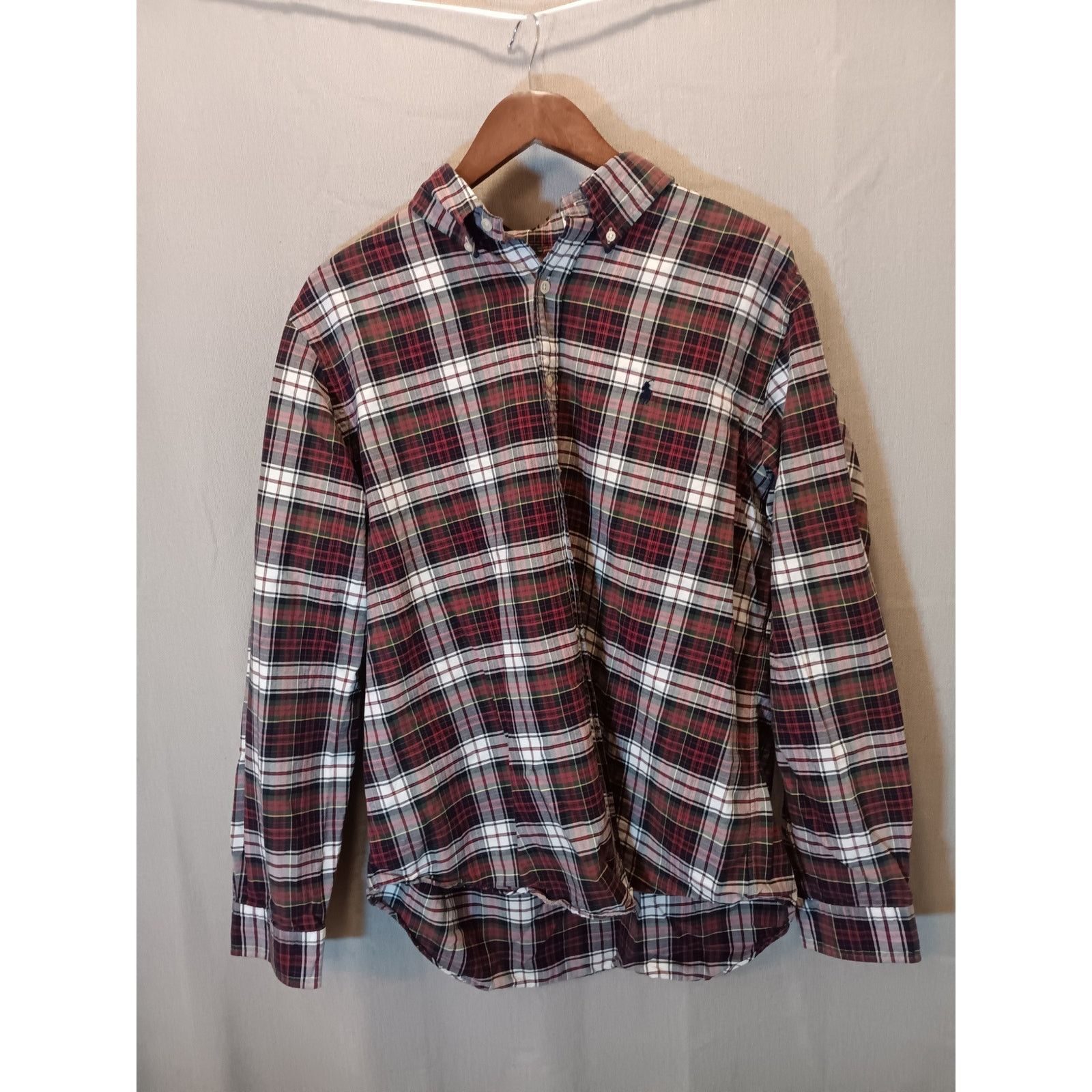 Ralph Lauren Ralph Lauren Men's XL Plaid Tartan Button-Up Red White Size US XL / EU 56 / 4 - 1 Thumbnail