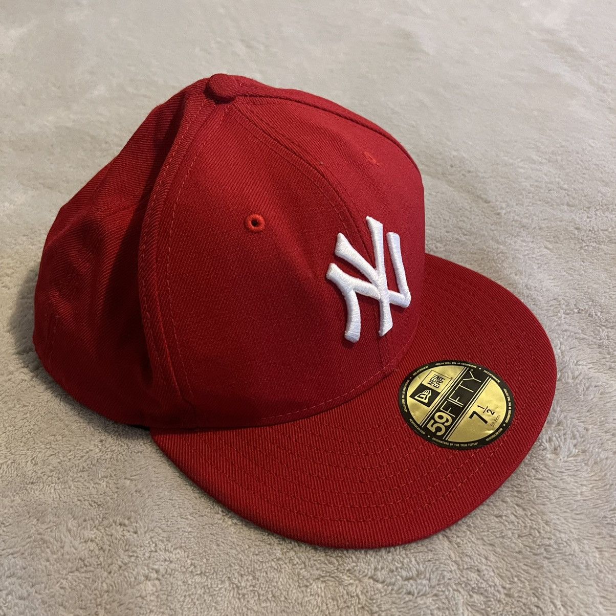 New Era New York Yankees Hat Men 7 1/2 Red Snapback Wool New Era MLB Size ONE SIZE - 8 Thumbnail