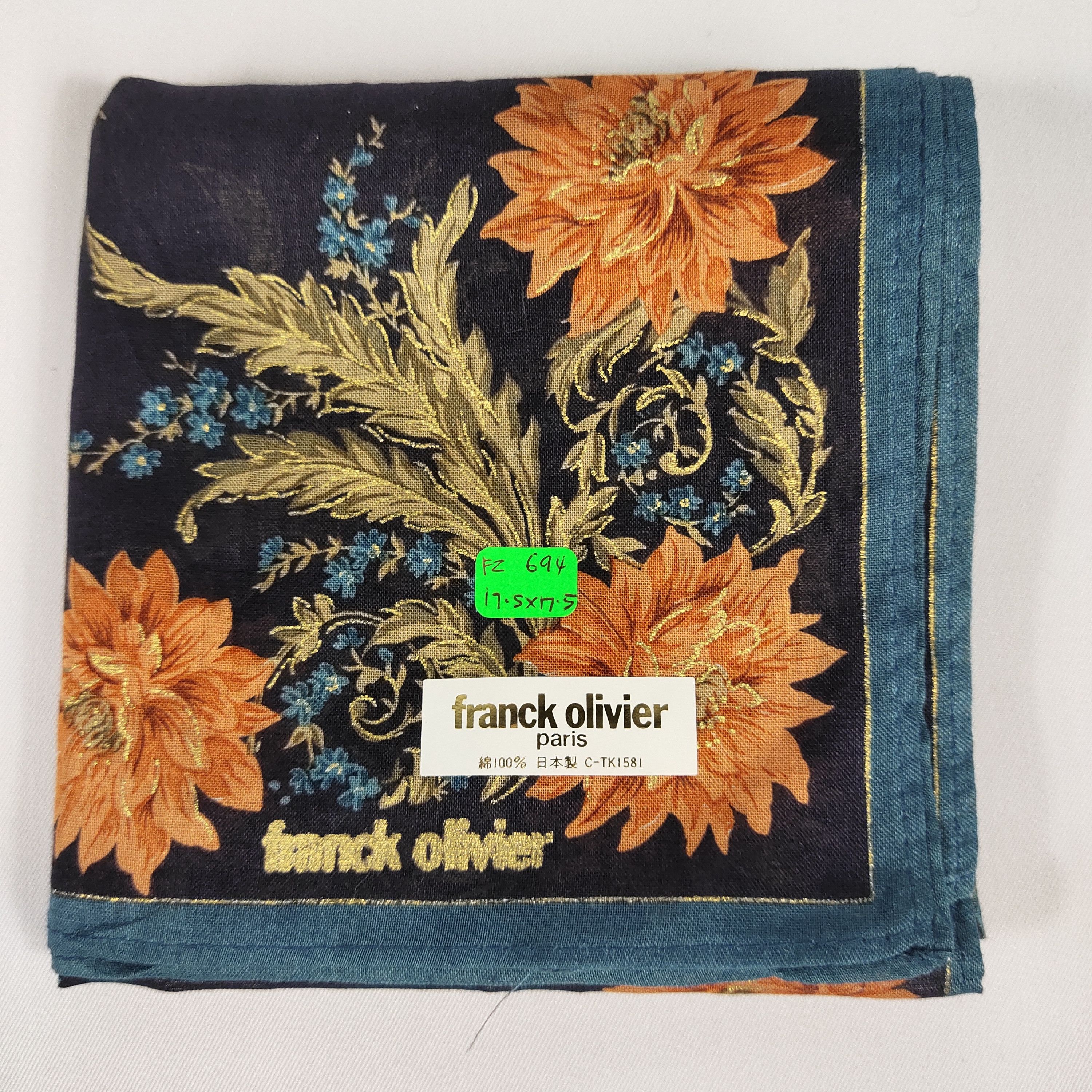 Vintage Frank Oliver Handkerchief / Neckerchief / Bandana FZ694 Size ONE SIZE - 2 Thumbnail