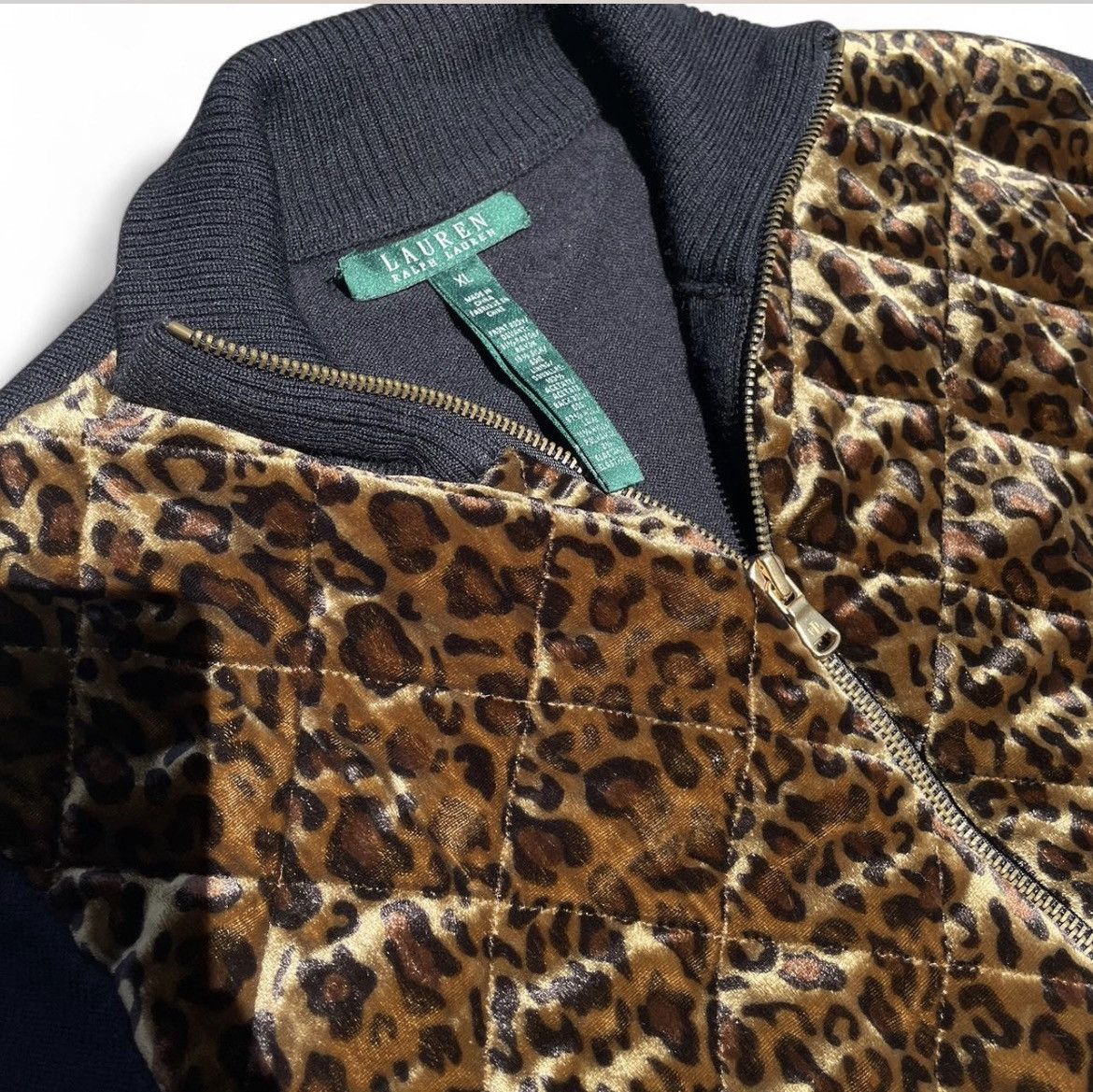 Polo Ralph Lauren Vintage Women’s Cheetah “ Ralph Lauren “ Suede Jacket Size XL / US 12-14 / IT 48-50 - 1 Thumbnail