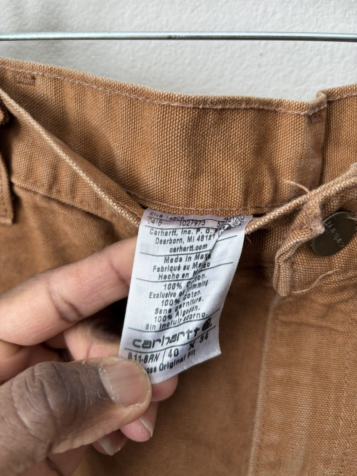 Vintage Carhartt Brown Pants Size US 38 / EU 54 - 2 Thumbnail