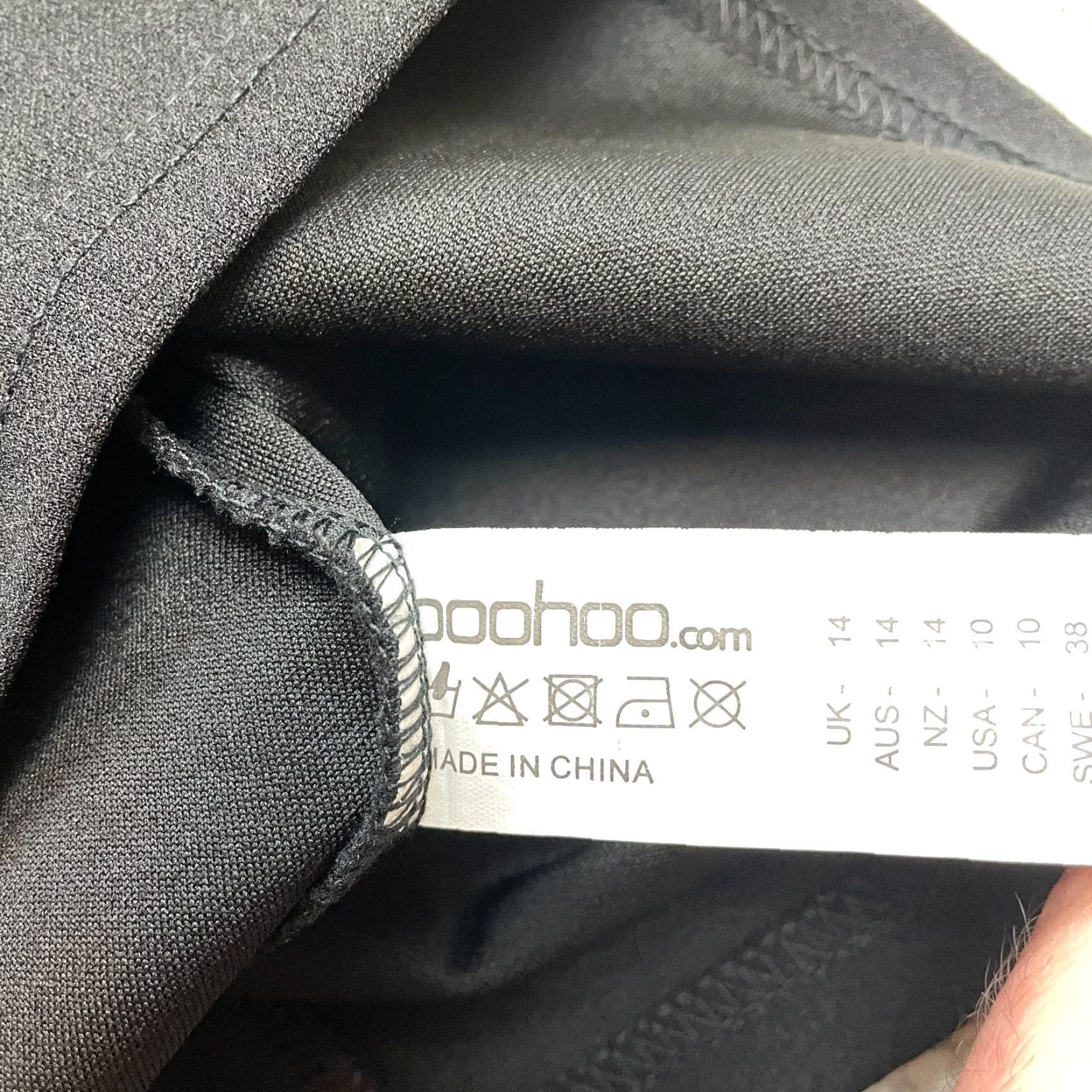 Boohoo VINTAGE Boohoo Dress Shift Womens 14 Black Lace Sheer Sleeveless Zip Round Neck Knee Length Solid / Fall Spring Summer Winter Womens Size XL / US 12-14 / IT 48-50 - 7 Thumbnail
