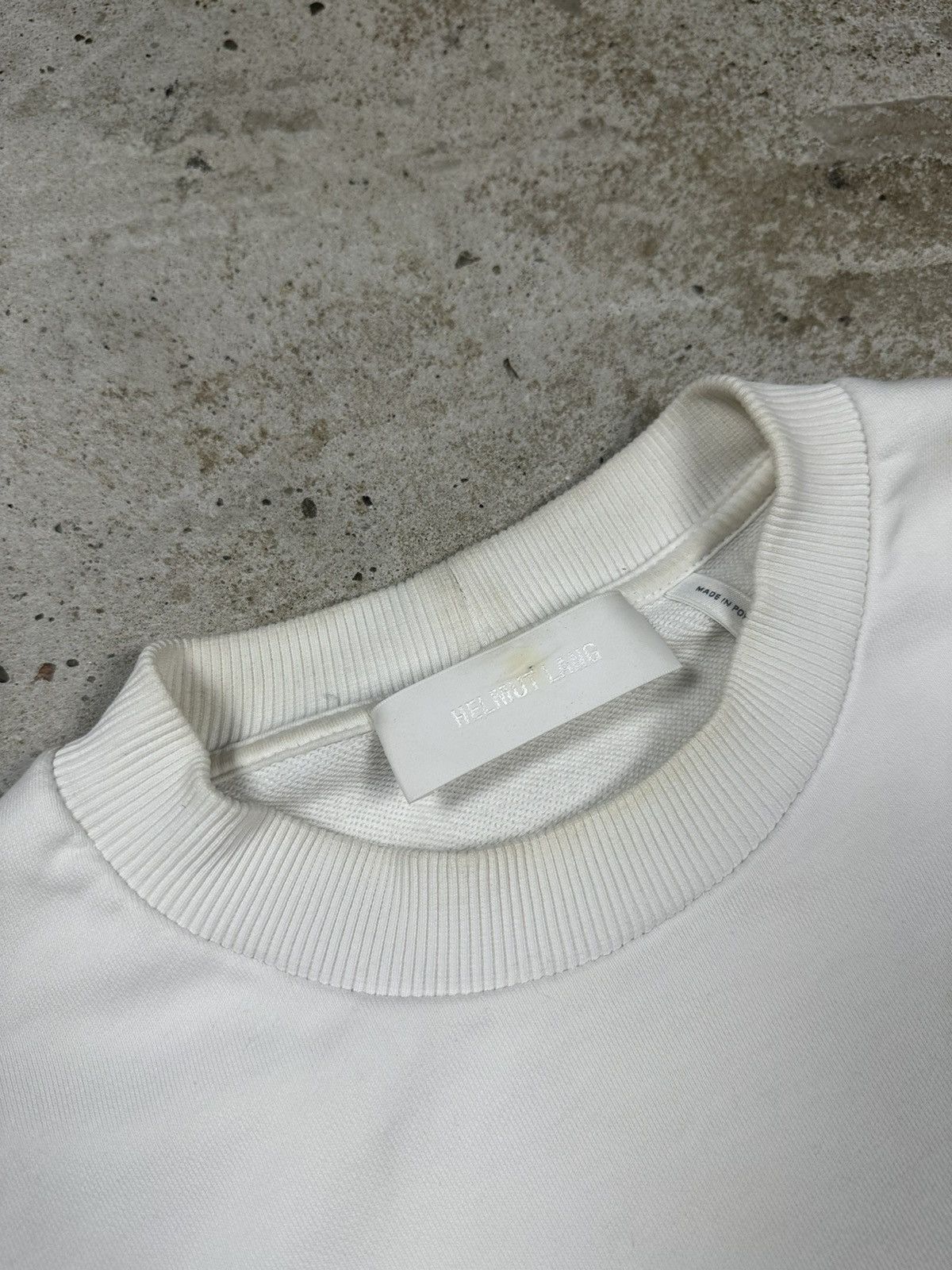 Helmut Lang Helmut Lang 2018 Autumn Winter White Crewneck Sweatshirt Size US S / EU 44-46 / 1 - 7 Thumbnail