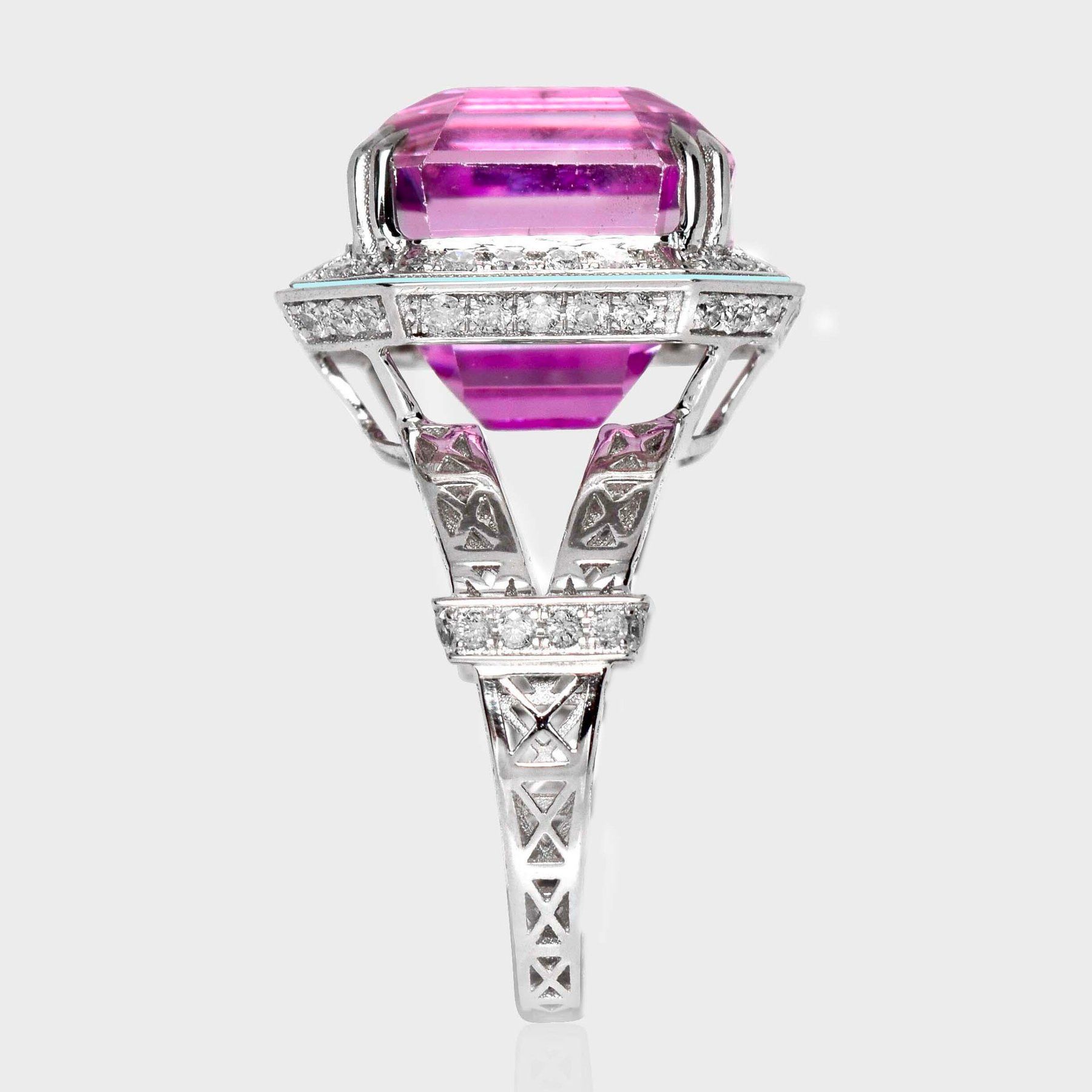 Jewelry Bague Rose Kunzite naturelle 13,82ct Size ONE SIZE - 7 Thumbnail