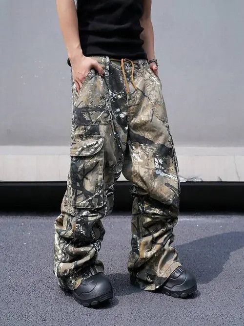 Japanese Brand × Vintage Camo Baggy Cargo Workwear Size US 32 / EU 48 - 4 Thumbnail