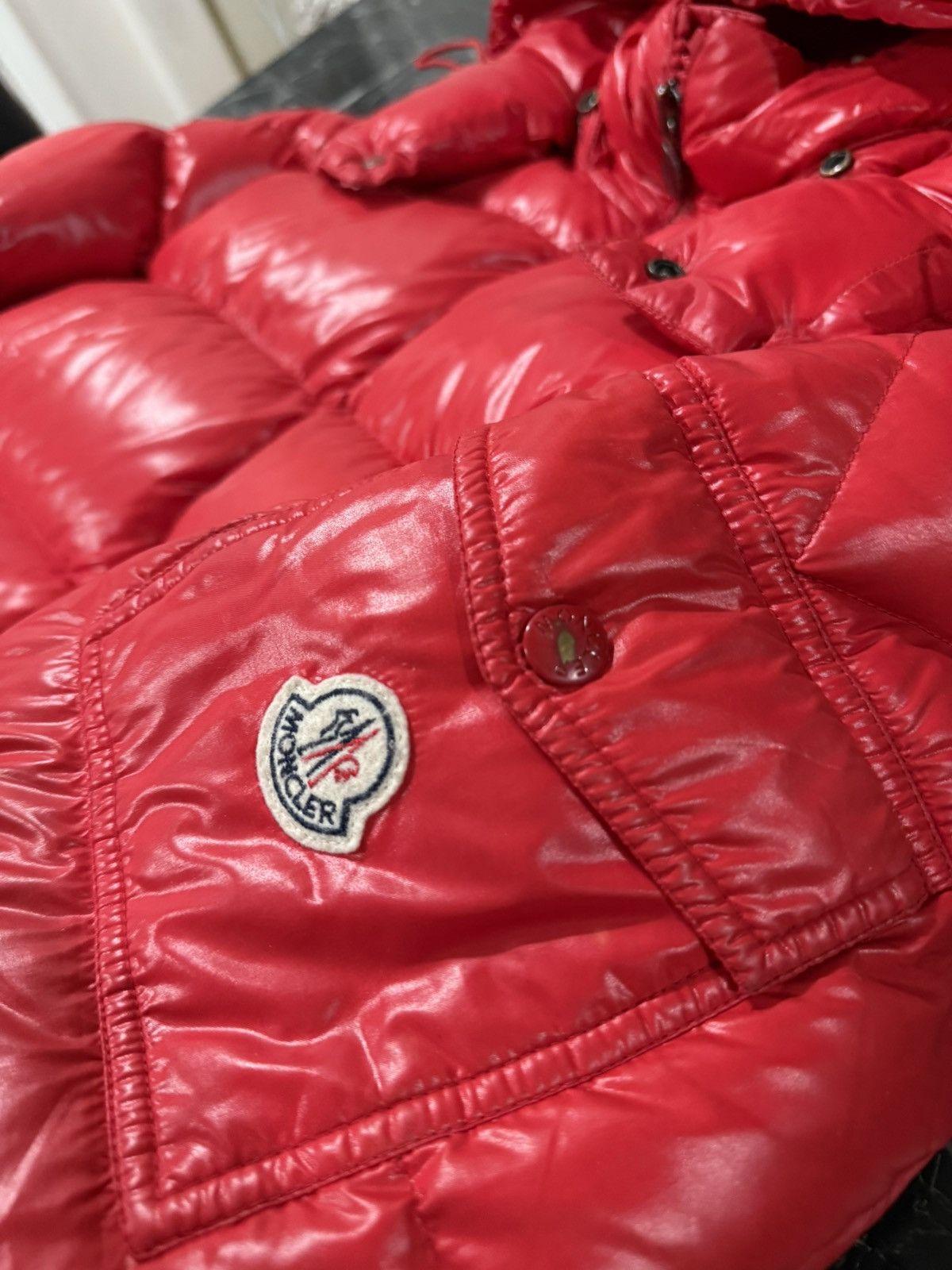 Moncler Moncler Maya Red Jacket Size XL / 4 Size US XL / EU 56 / 4 - 14 Thumbnail