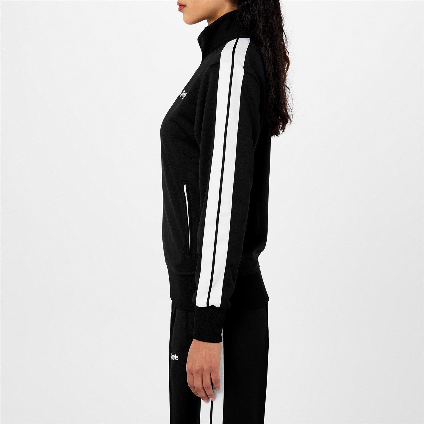 Palm Angels o1g2r1mq0325 Track Zip Jacket in Black & White Size M / US 6-8 / IT 42-44 - 4 Thumbnail