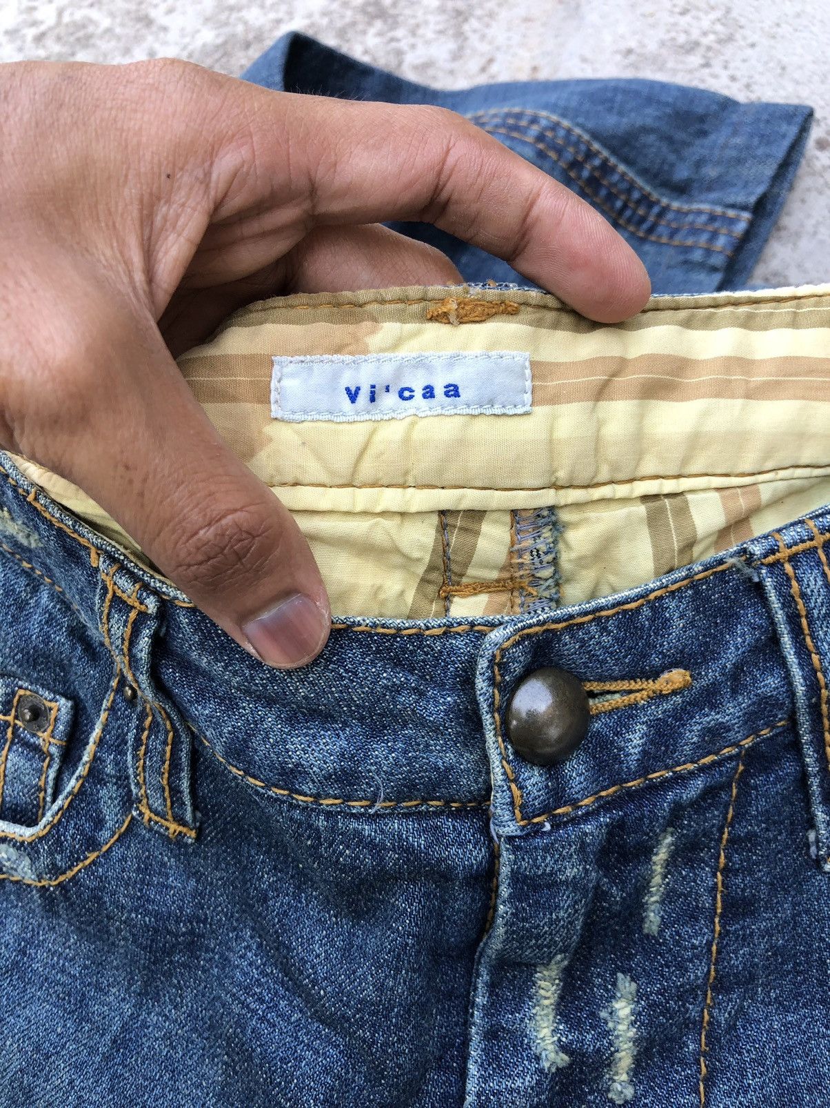 Japanese Brand FLARED VI'CAA WASHED BLUE DENIM Size 27" / US 4 / IT 40 - 2 Thumbnail