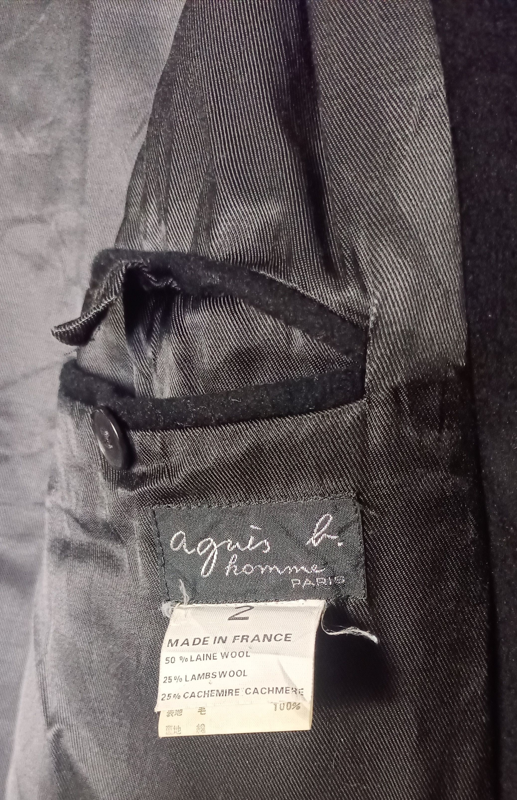 agnes b. Vintage💥 Agnes b. Homme Man Wool Jacket Size US L / EU 52-54 / 3 - 9 Thumbnail