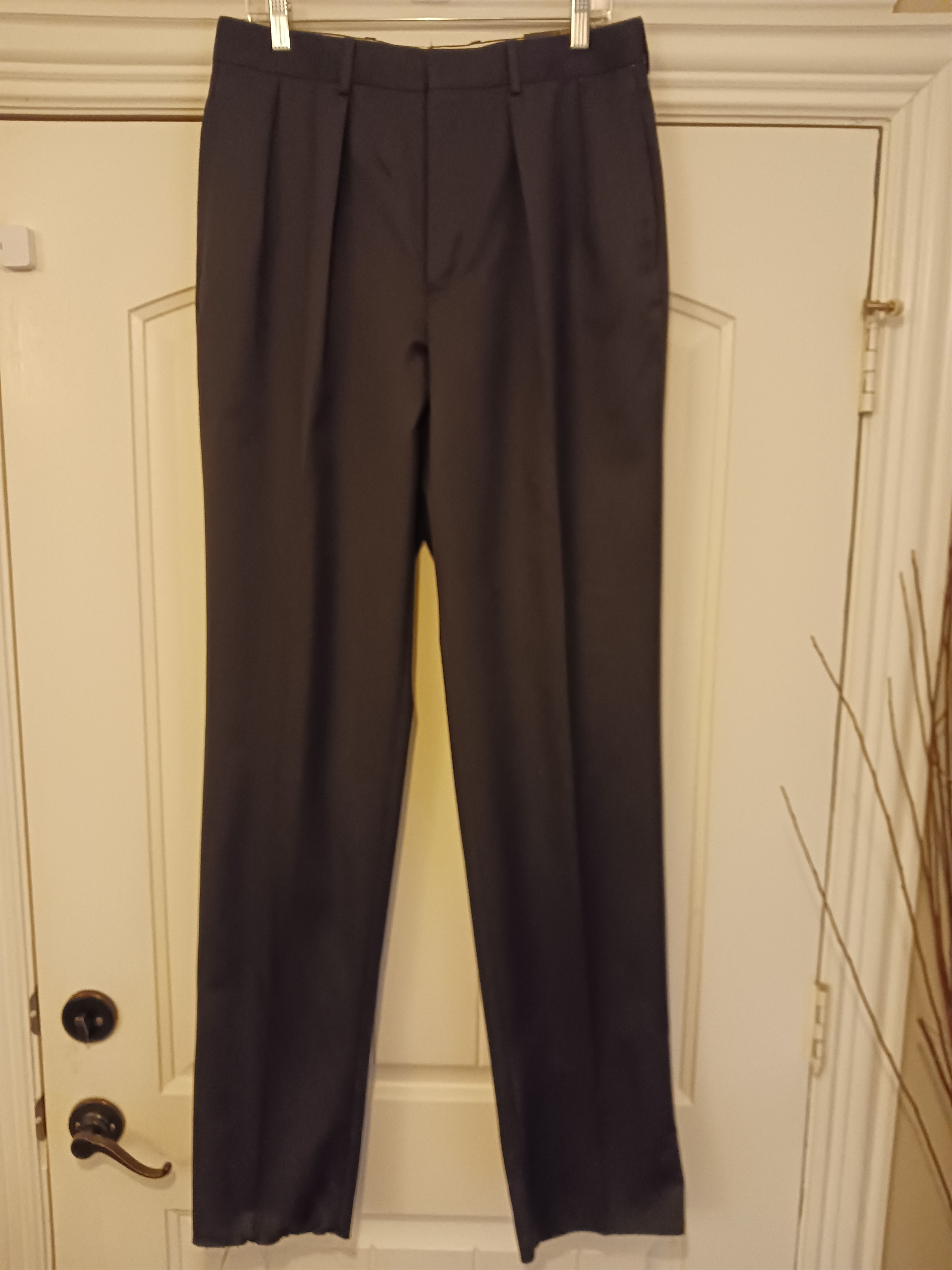 Other NWT Harold Powell Super 100% Wool Pleated Front Pants Size US 33 - 1 Thumbnail